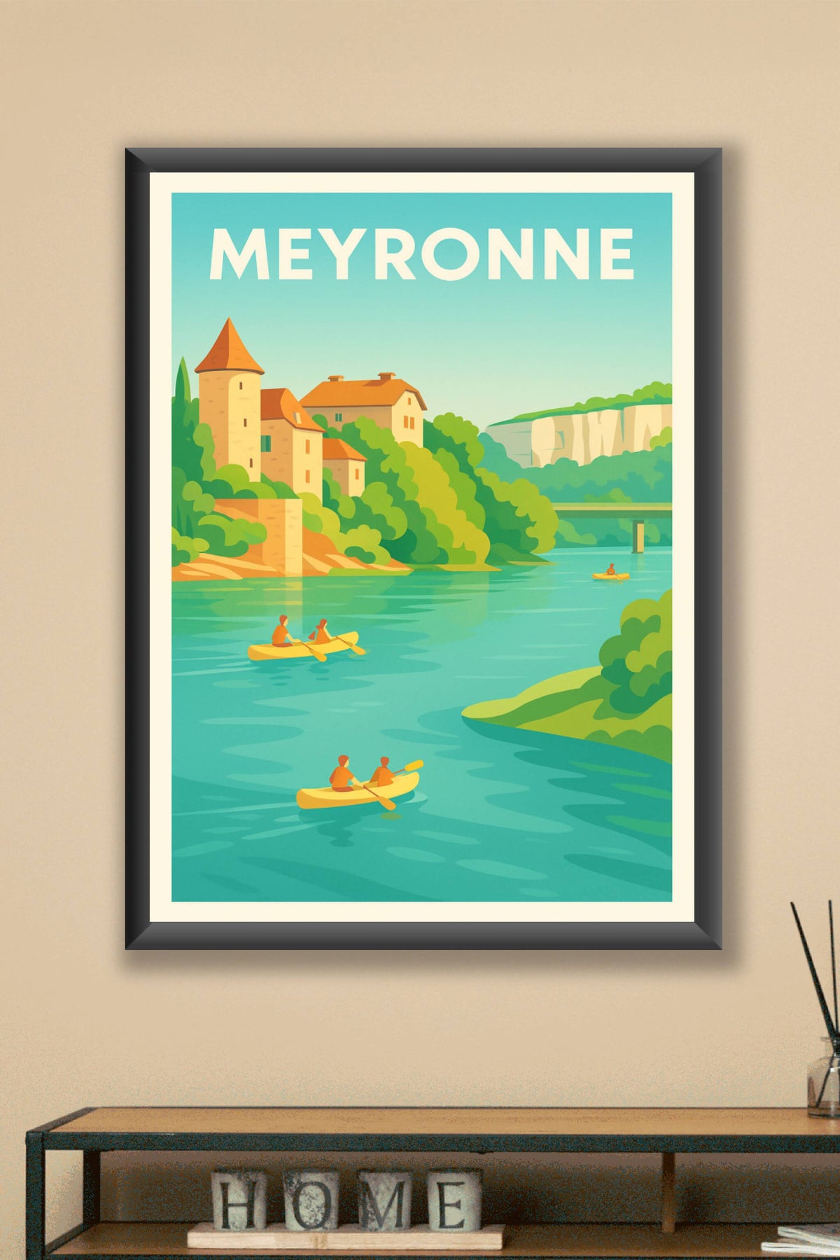 Affiche Meyronne — Évasion au fil de l'eau · poster d'art de Meyronne