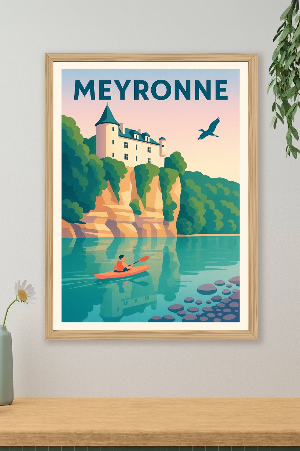 Affiche Meyronne — Oasis de tranquillité au fil de l'eau · poster d'art de Meyronne