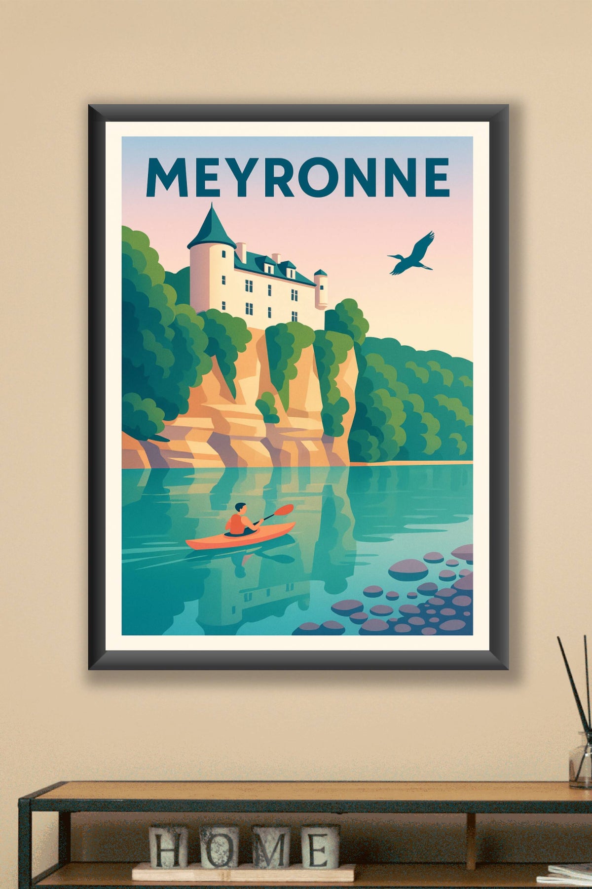Affiche Meyronne — Oasis de tranquillité au fil de l'eau · poster d'art de Meyronne