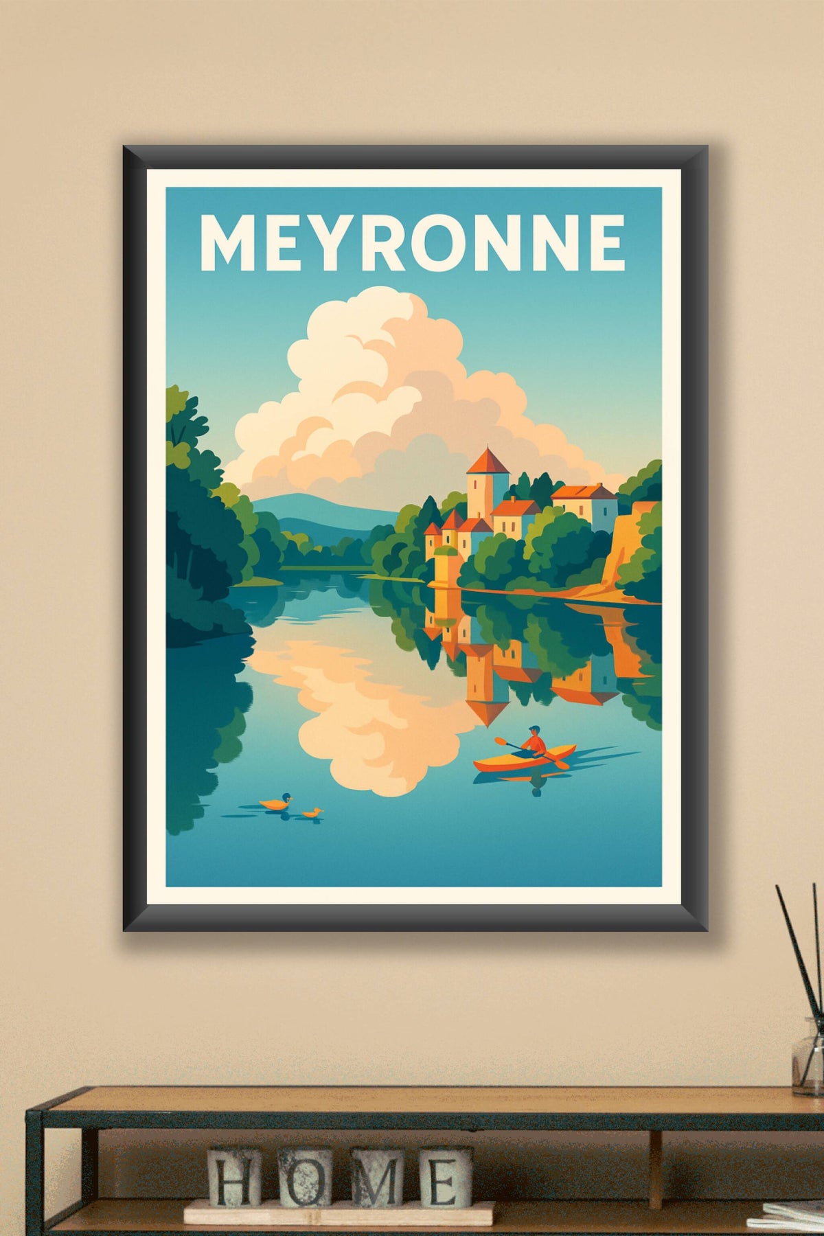 Affiche Meyronne — Sérénité au fil de l'eau · poster d'art de Meyronne