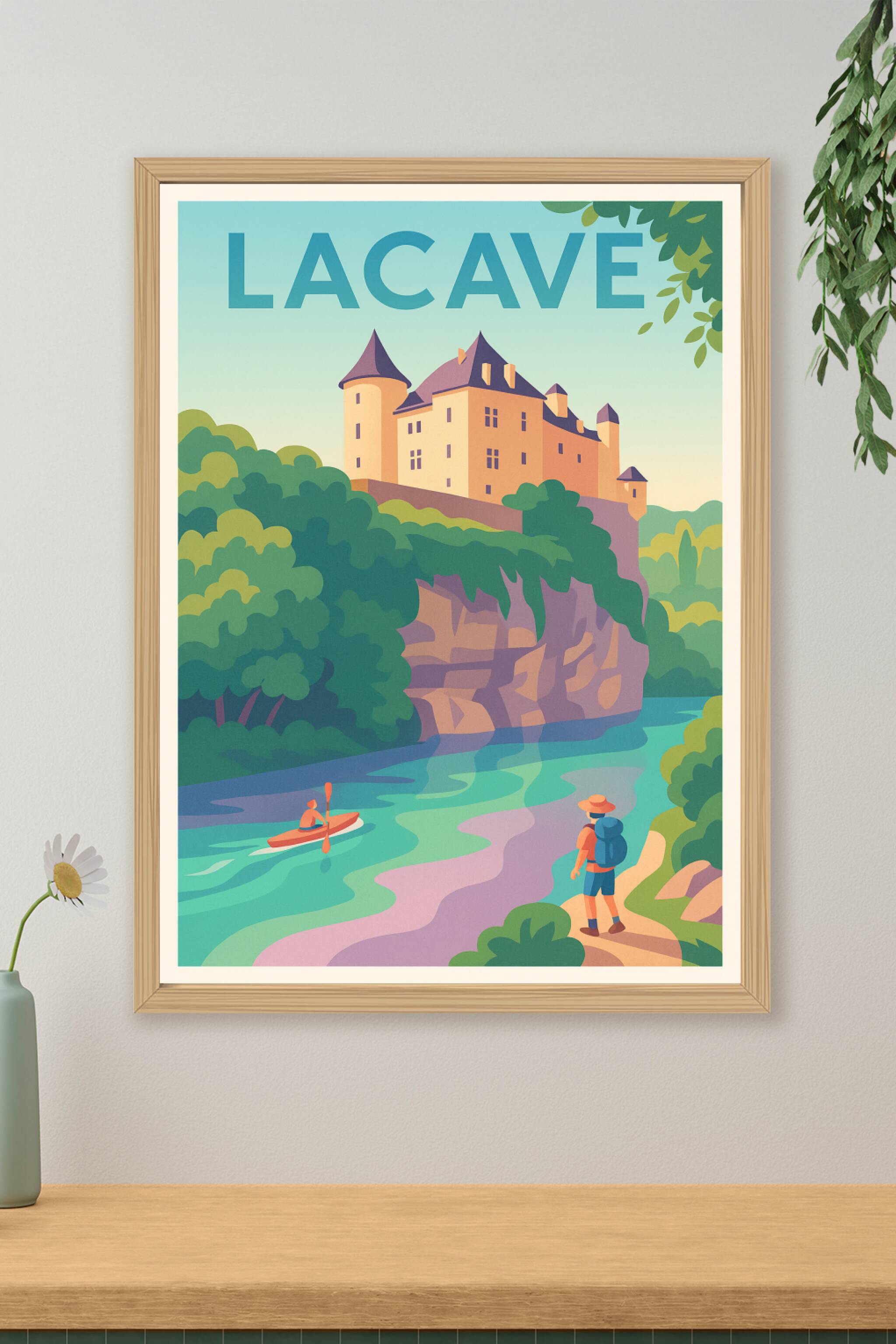 Affiche de Lacave - Évasion et nature en Dordogne
