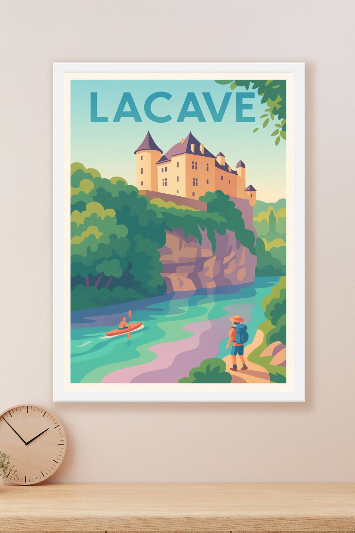 Affiche Lacave — Évasion et nature en Dordogne · poster d'art de Lacave