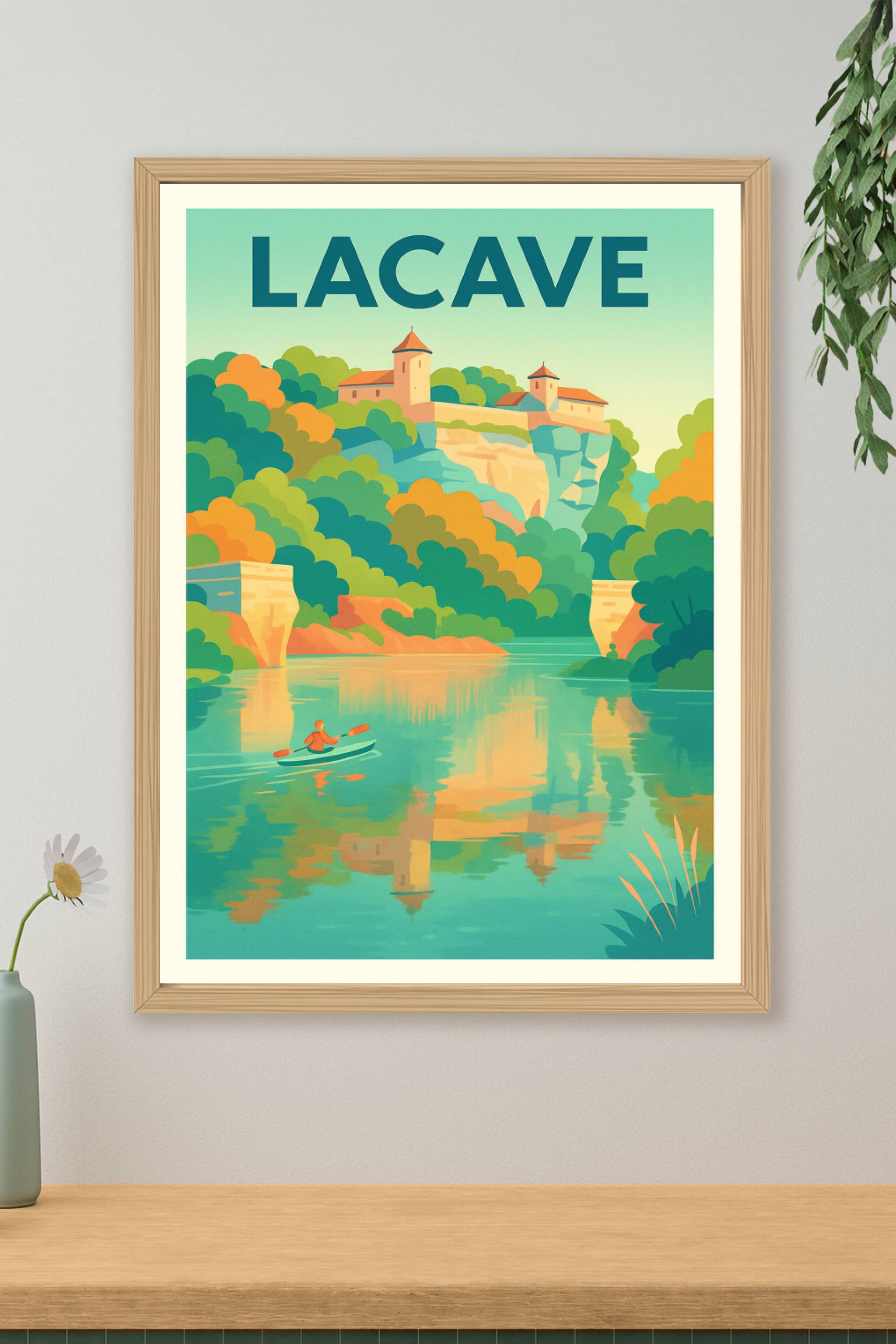 Affiche de Lacave - Évasion et Sérénité au Bord de l'Eau