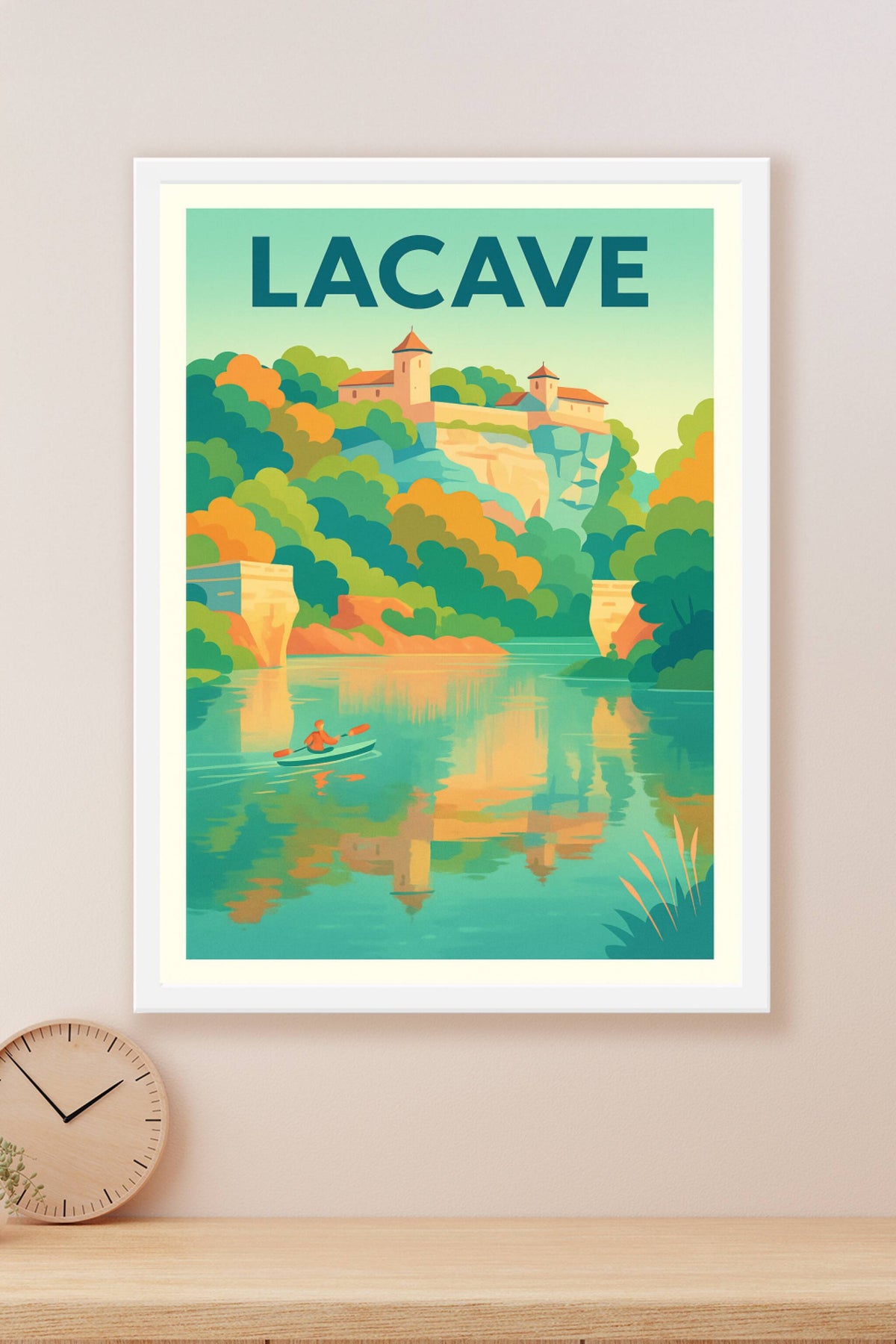 Affiche Lacave — Évasion et Sérénité au Bord de l'Eau · poster d'art de Lacave