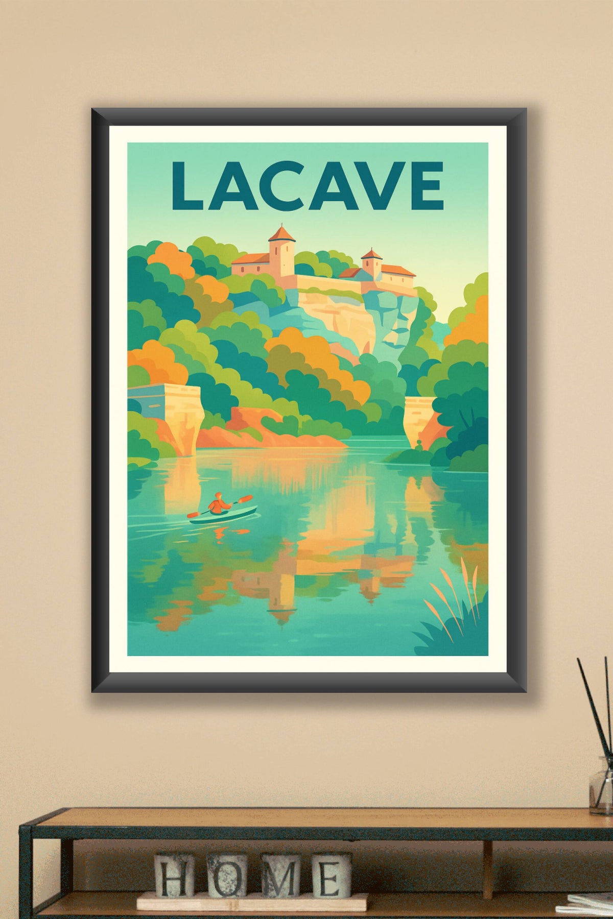 Affiche Lacave — Évasion et Sérénité au Bord de l'Eau · poster d'art de Lacave