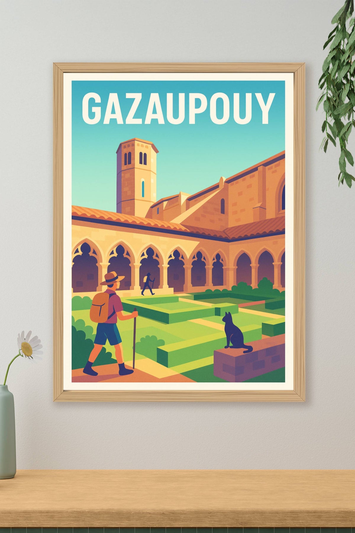 Affiche Gazaupouy — L'élégance historique au cœur du Gers · poster d'art de Gazaupouy