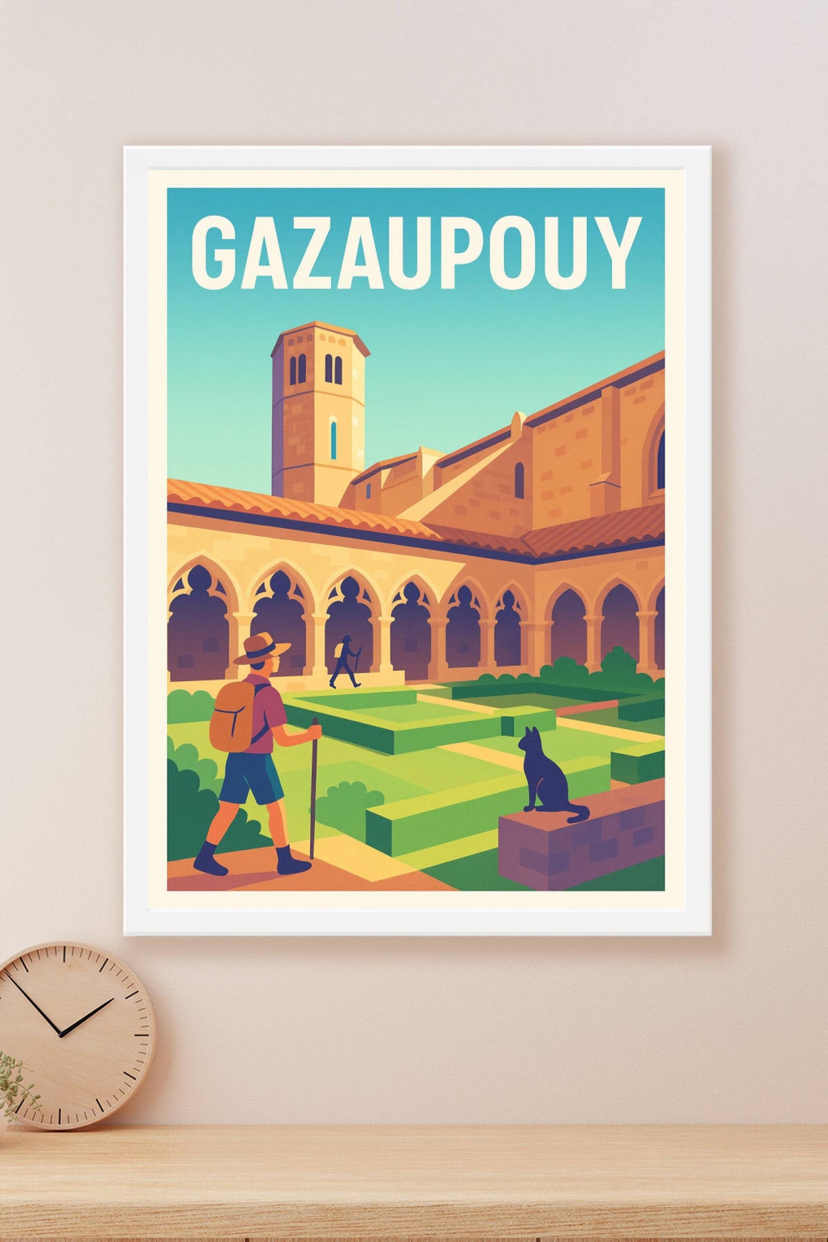 Affiche Gazaupouy — L'élégance historique au cœur du Gers · poster d'art de Gazaupouy