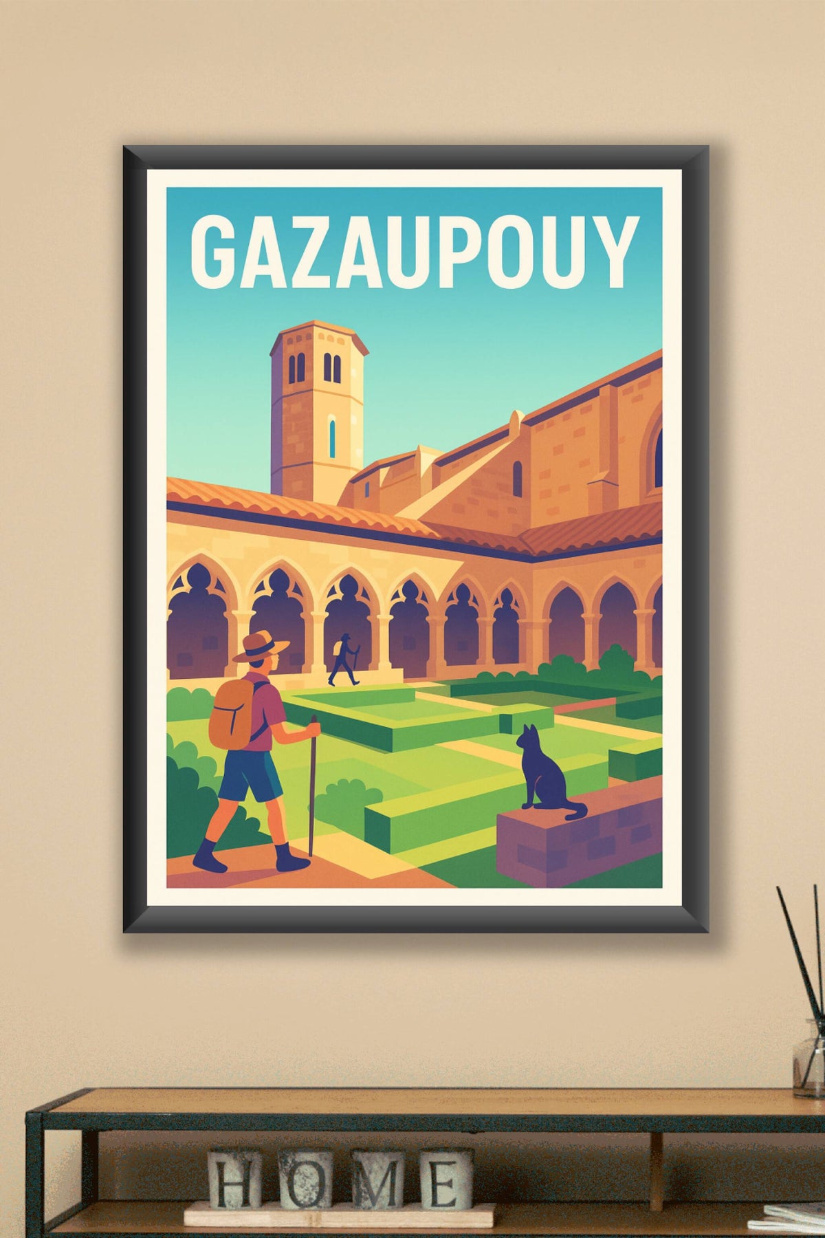 Affiche Gazaupouy — L'élégance historique au cœur du Gers · poster d'art de Gazaupouy