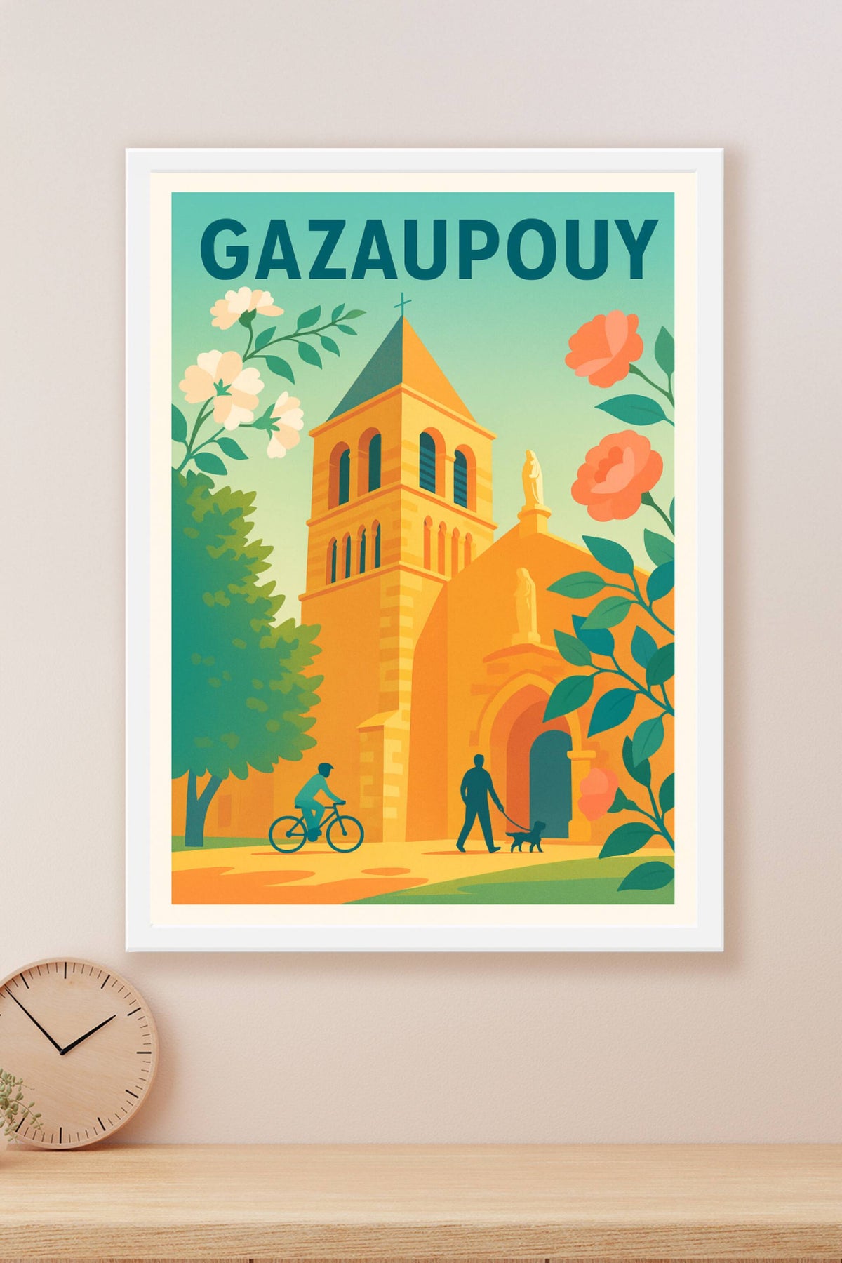 Affiche Gazaupouy — Charme et douceur d'un village paisible · poster d'art de Gazaupouy
