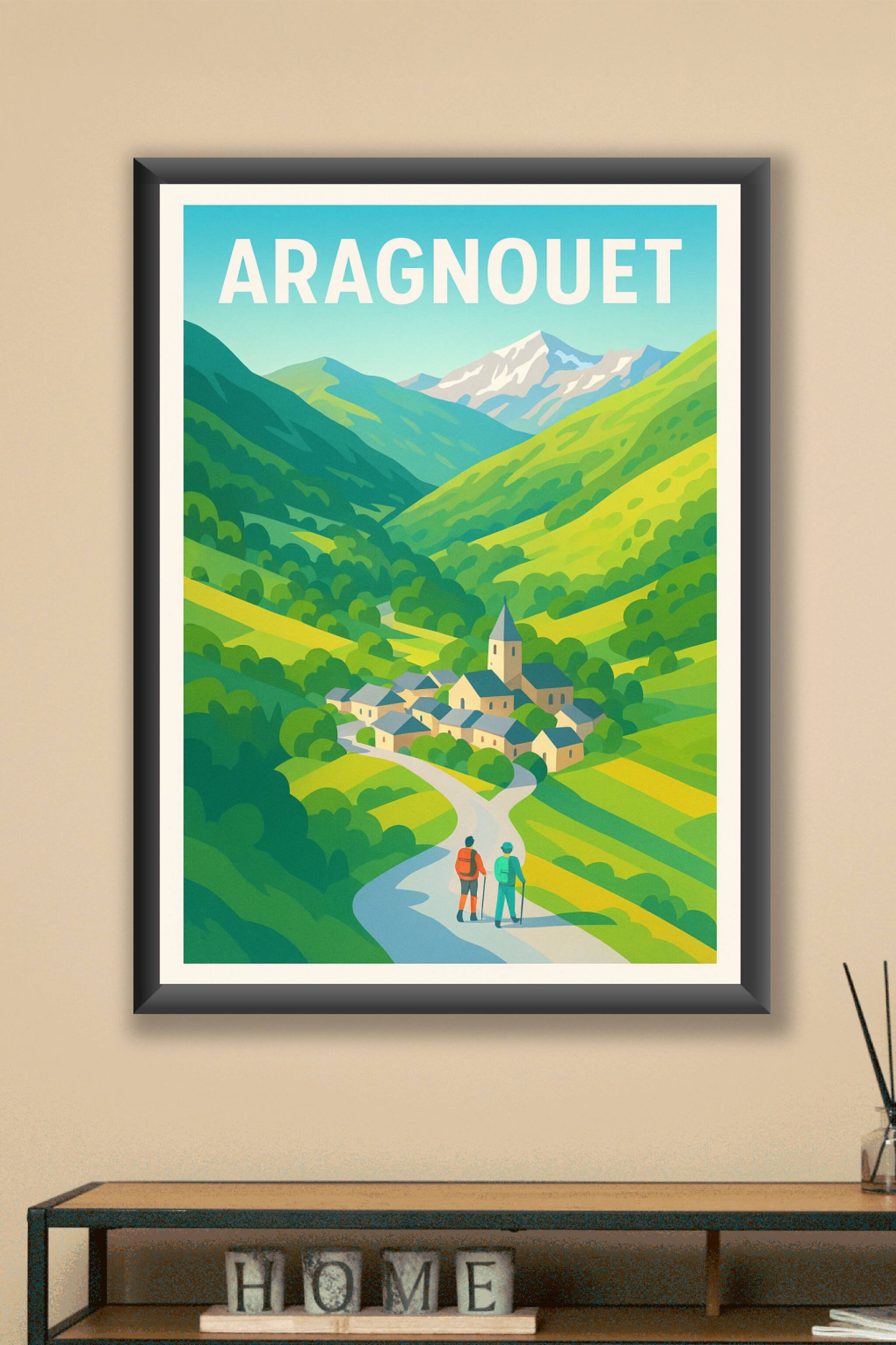 Affiche Aragnouet — Nature et Randonnée au Cœur des Pyrénées · poster d'art de Aragnouet