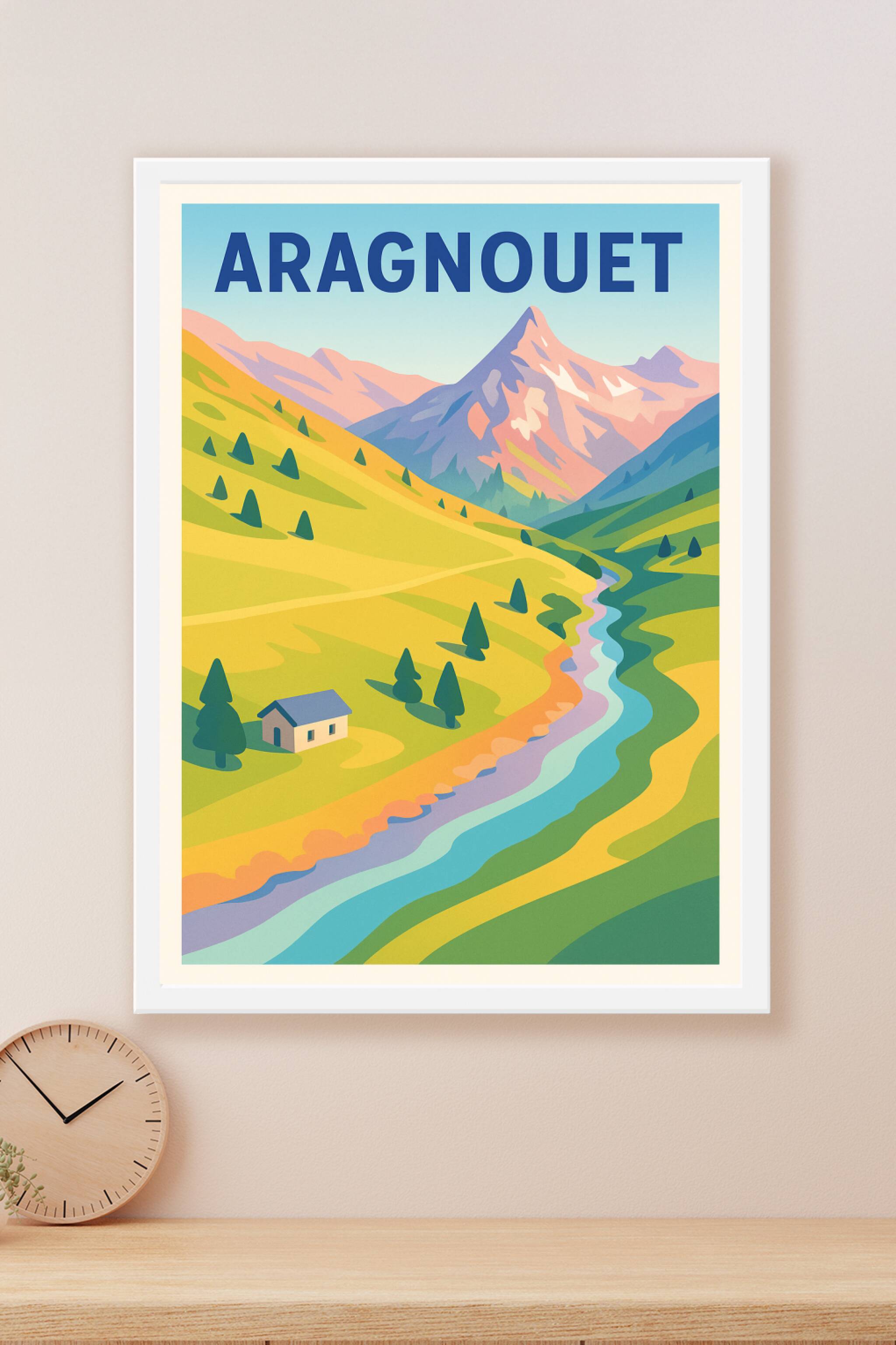 Affiche Aragnouet — Évasion aux sommets des Pyrénées · poster d'art de Aragnouet