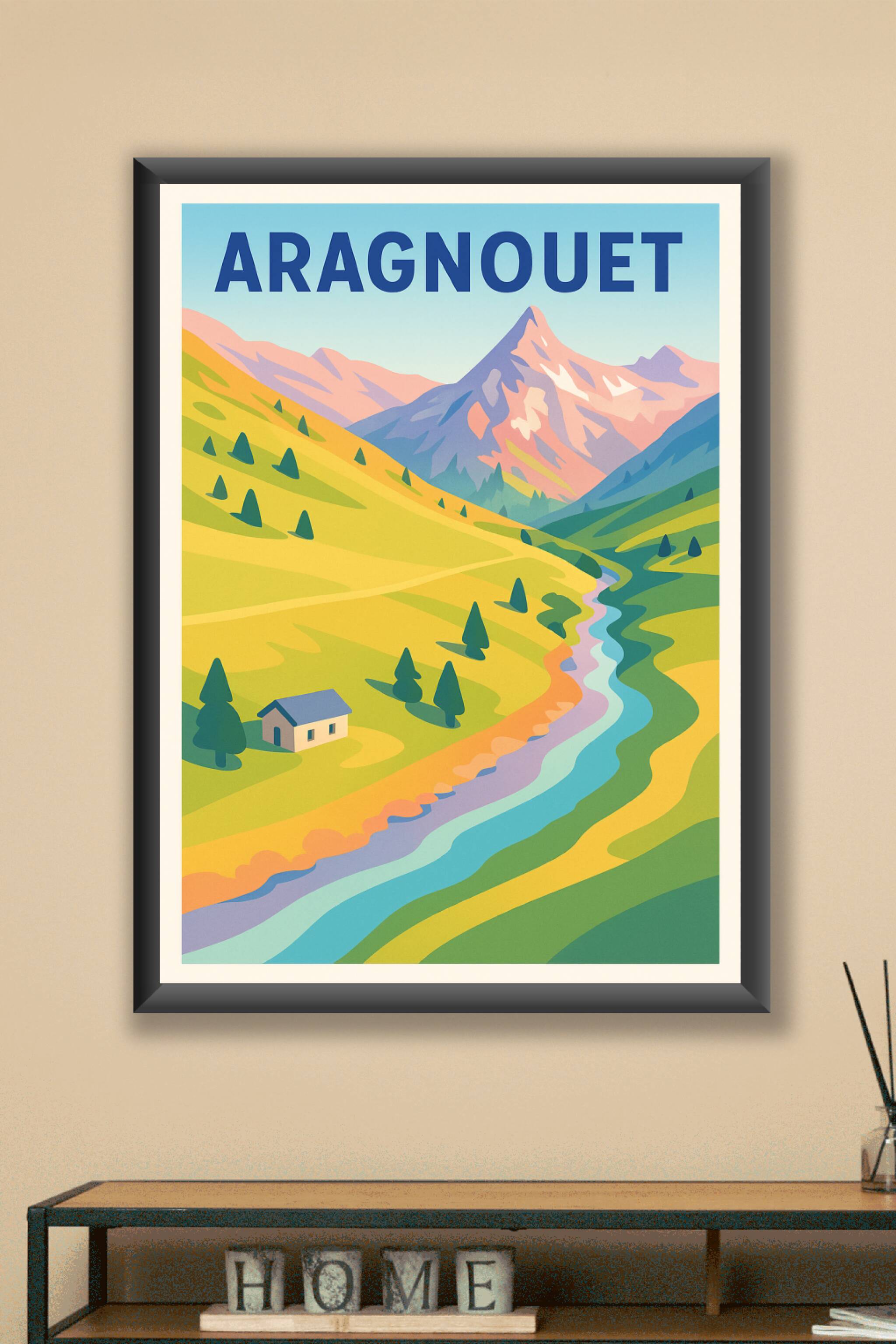 Affiche Aragnouet — Évasion aux sommets des Pyrénées · poster d'art de Aragnouet