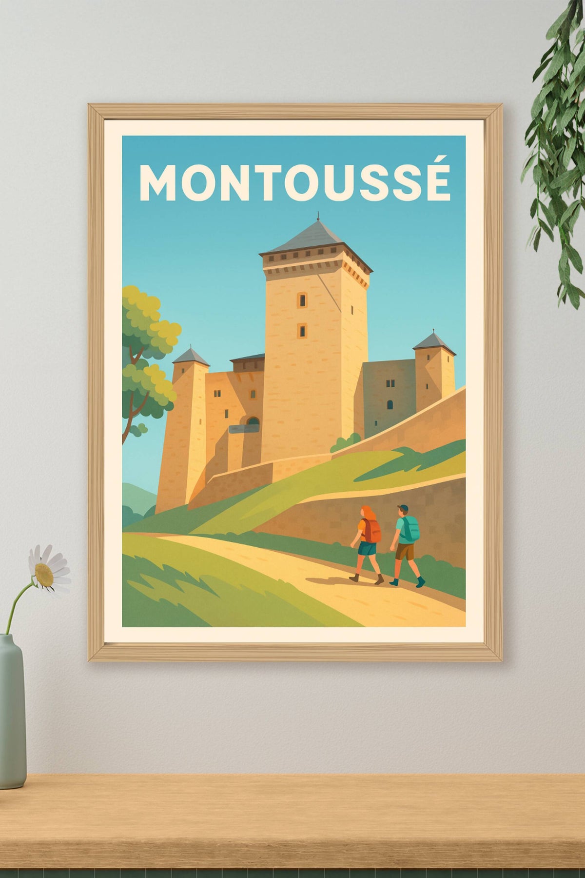 Affiche Montoussé — Invitation à la découverte médiévale · poster d'art de Montoussé