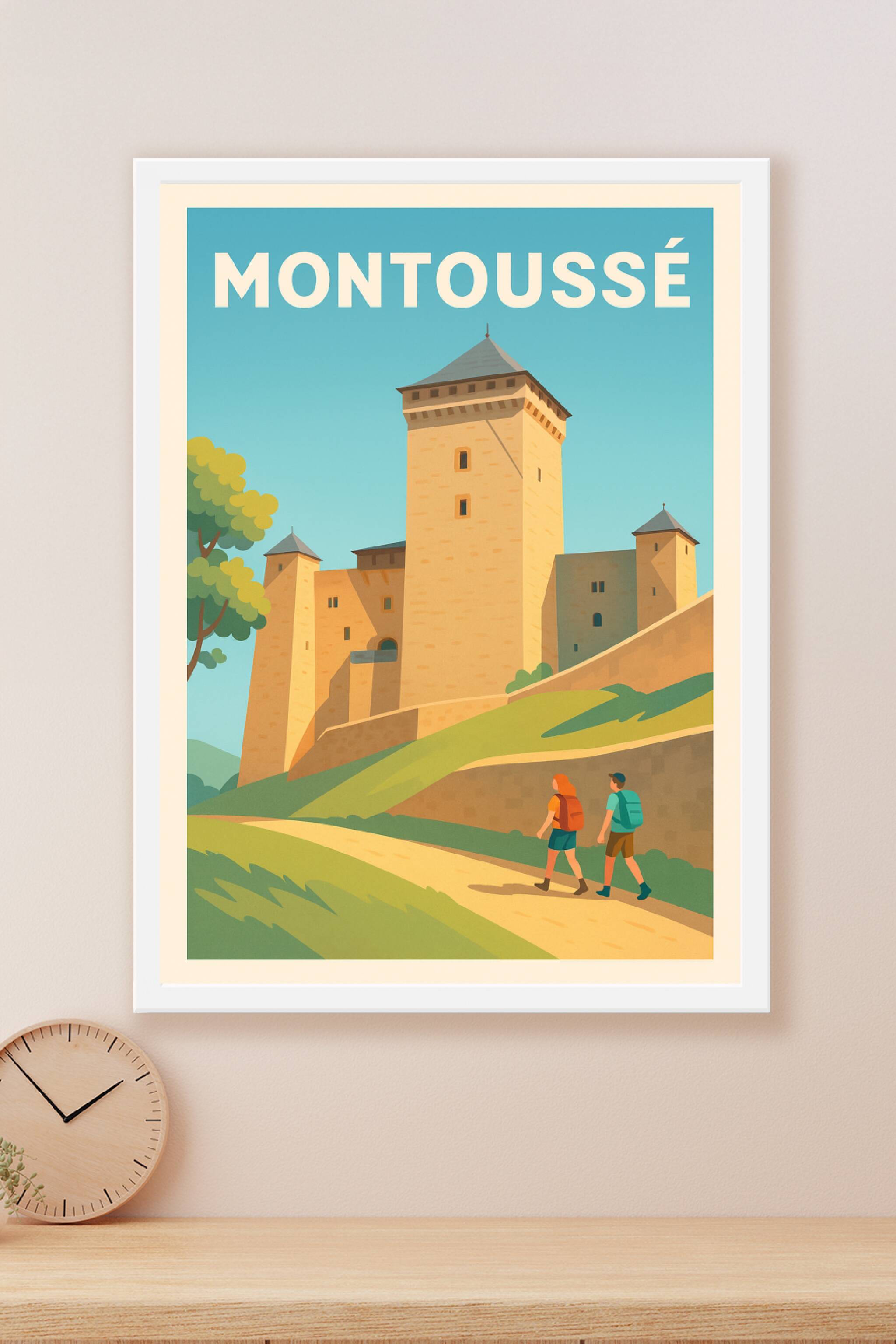Affiche Montoussé — Invitation à la découverte médiévale · poster d'art de Montoussé