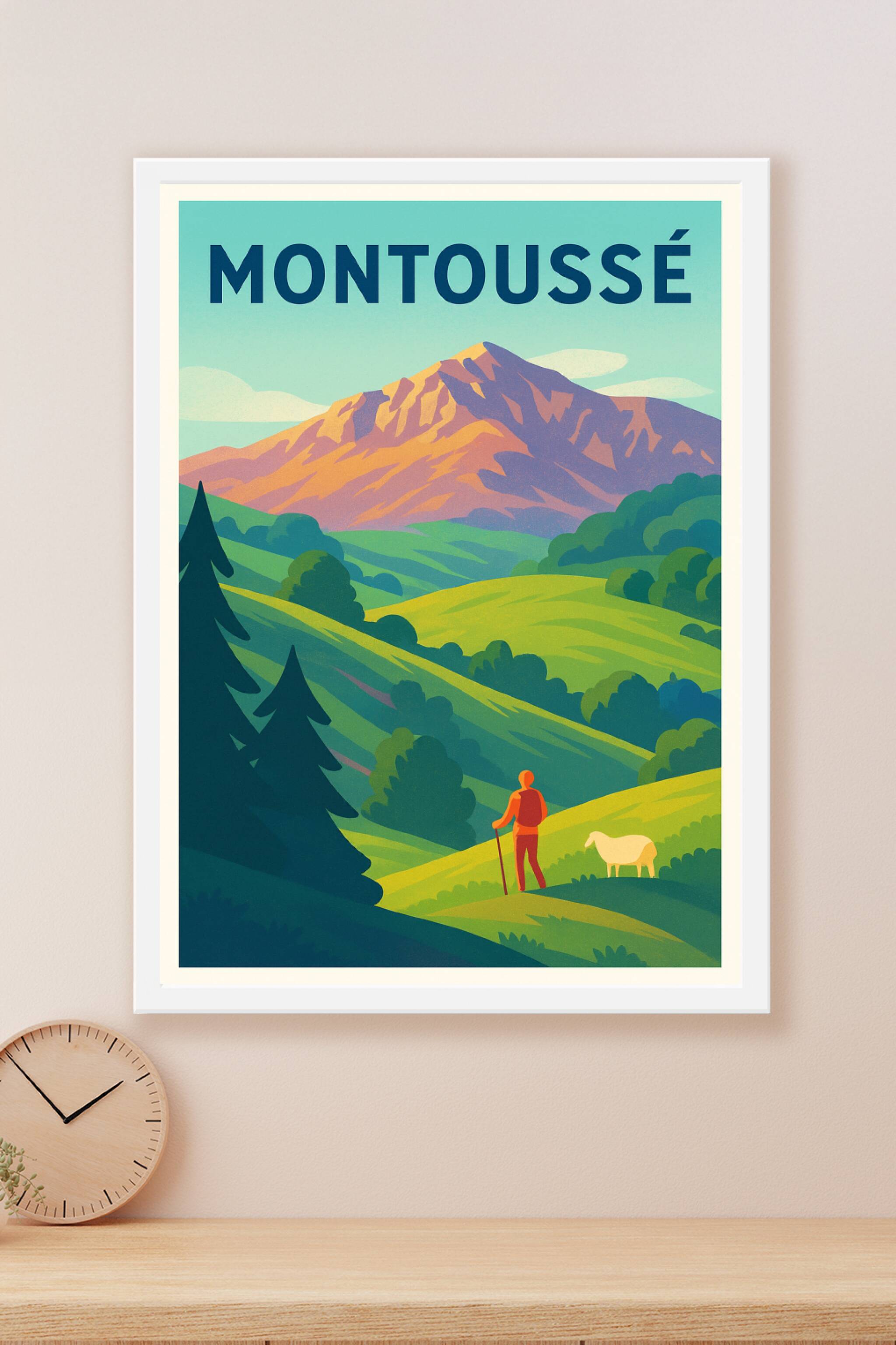 Affiche Montoussé — Horizon paisible au cœur des montagnes · poster d'art de Montoussé