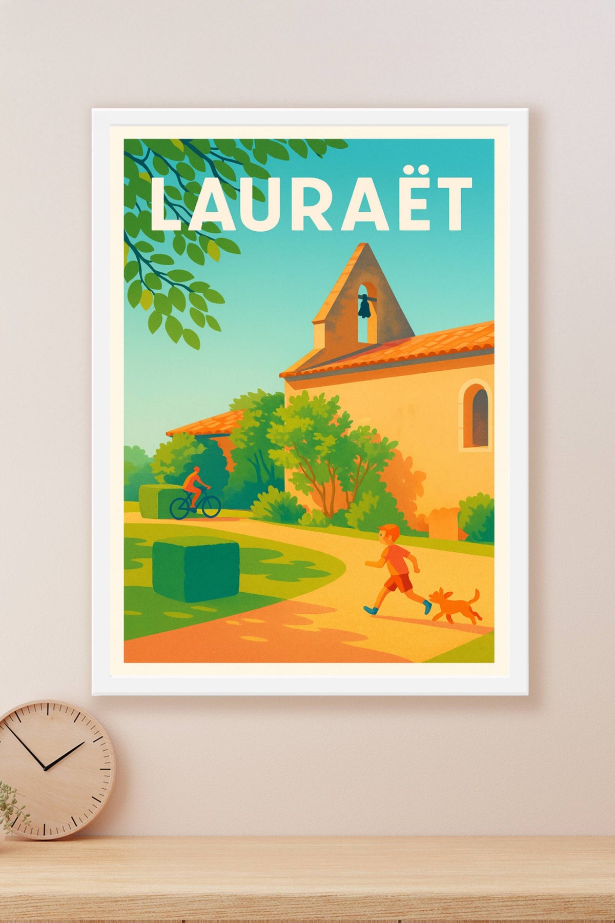 Affiche Lauraët — Douceurs de village ensoleillé · poster d'art de Lauraët