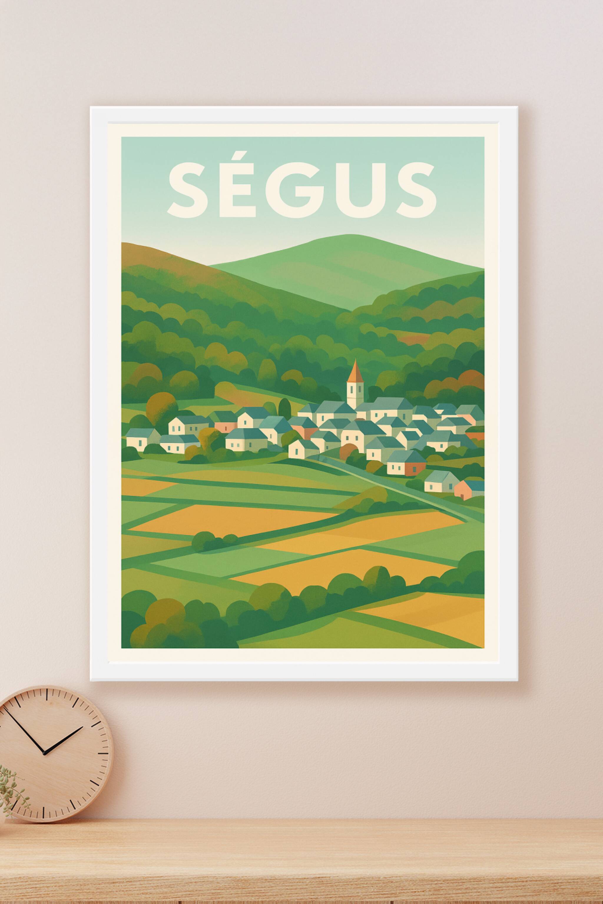Affiche Ségus — Charme bucolique et douceur paysagère · poster d'art de Ségus