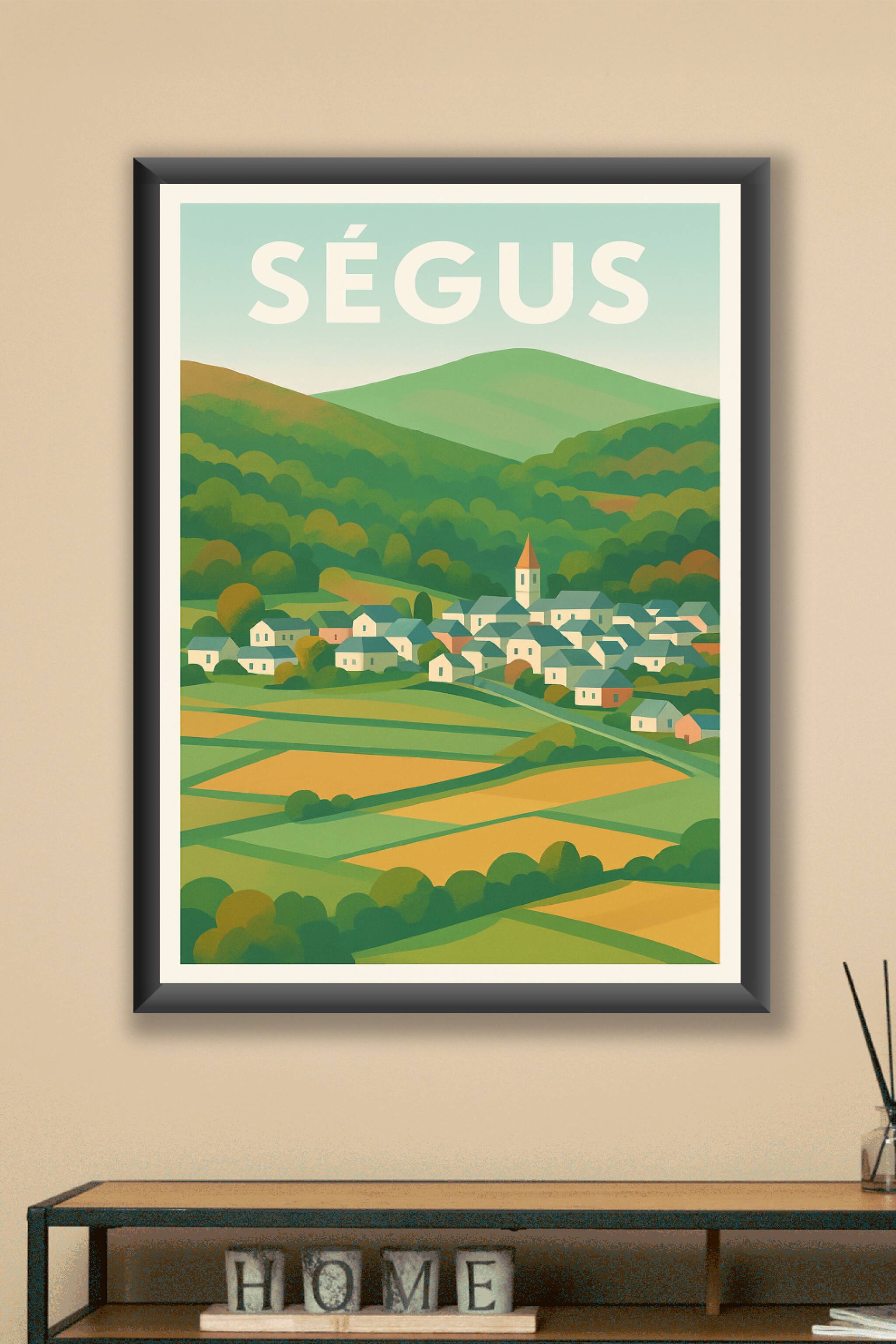 Affiche Ségus — Charme bucolique et douceur paysagère · poster d'art de Ségus