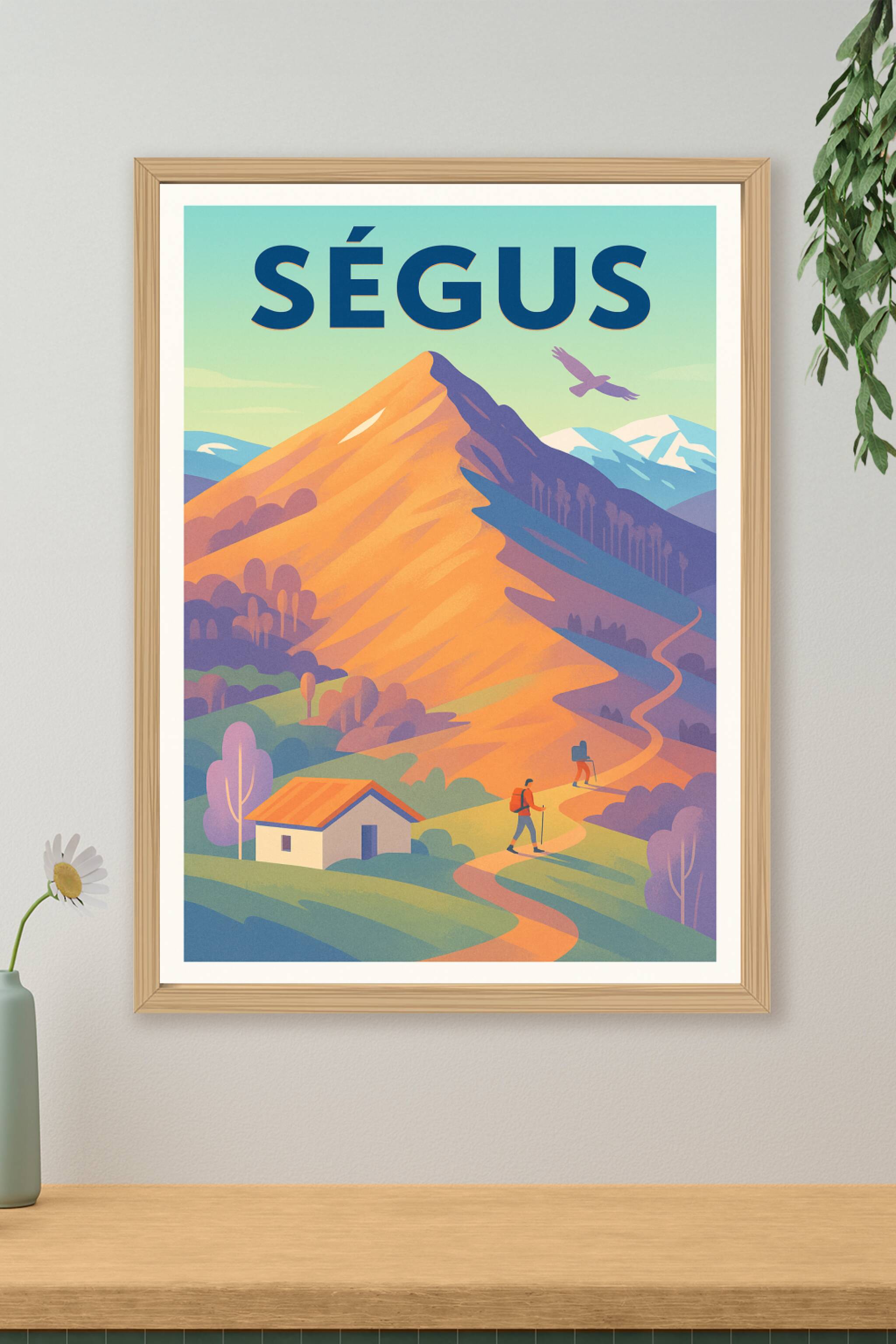 Affiche de Ségus - Invitation à la Montagne et à la Randonnée