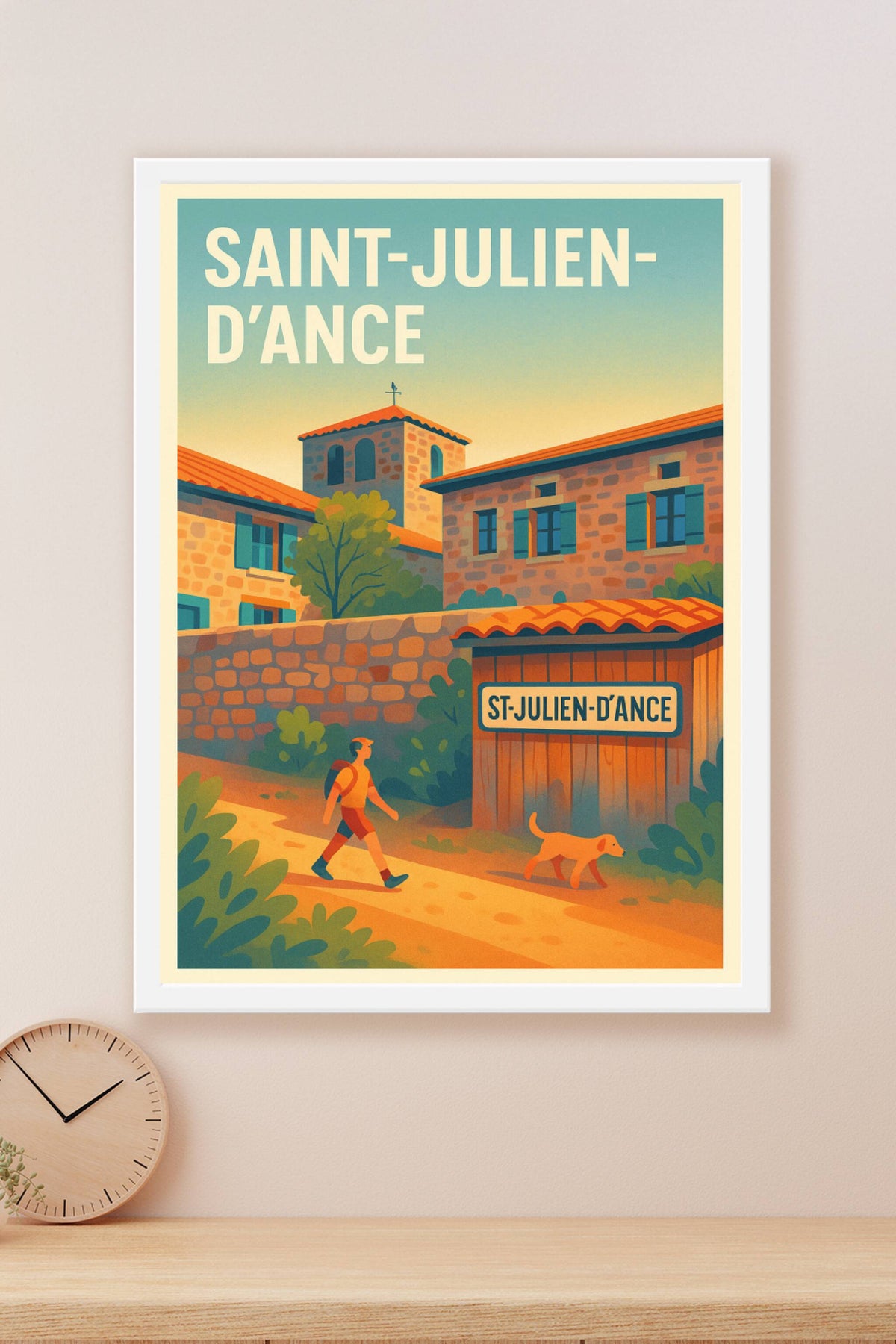 Affiche Saint-Julien-d'Ance — Échappée bucolique dans la paisible vallée · poster d'art de Saint-Julien-d'Ance
