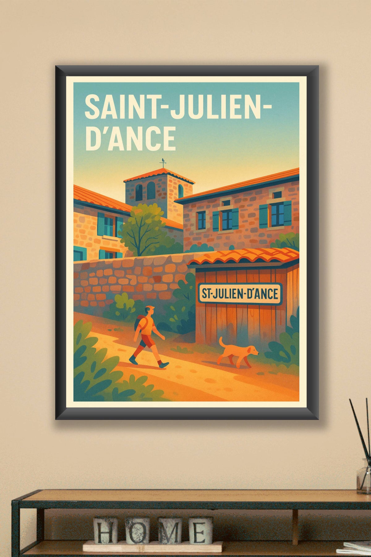 Affiche Saint-Julien-d'Ance — Échappée bucolique dans la paisible vallée · poster d'art de Saint-Julien-d'Ance
