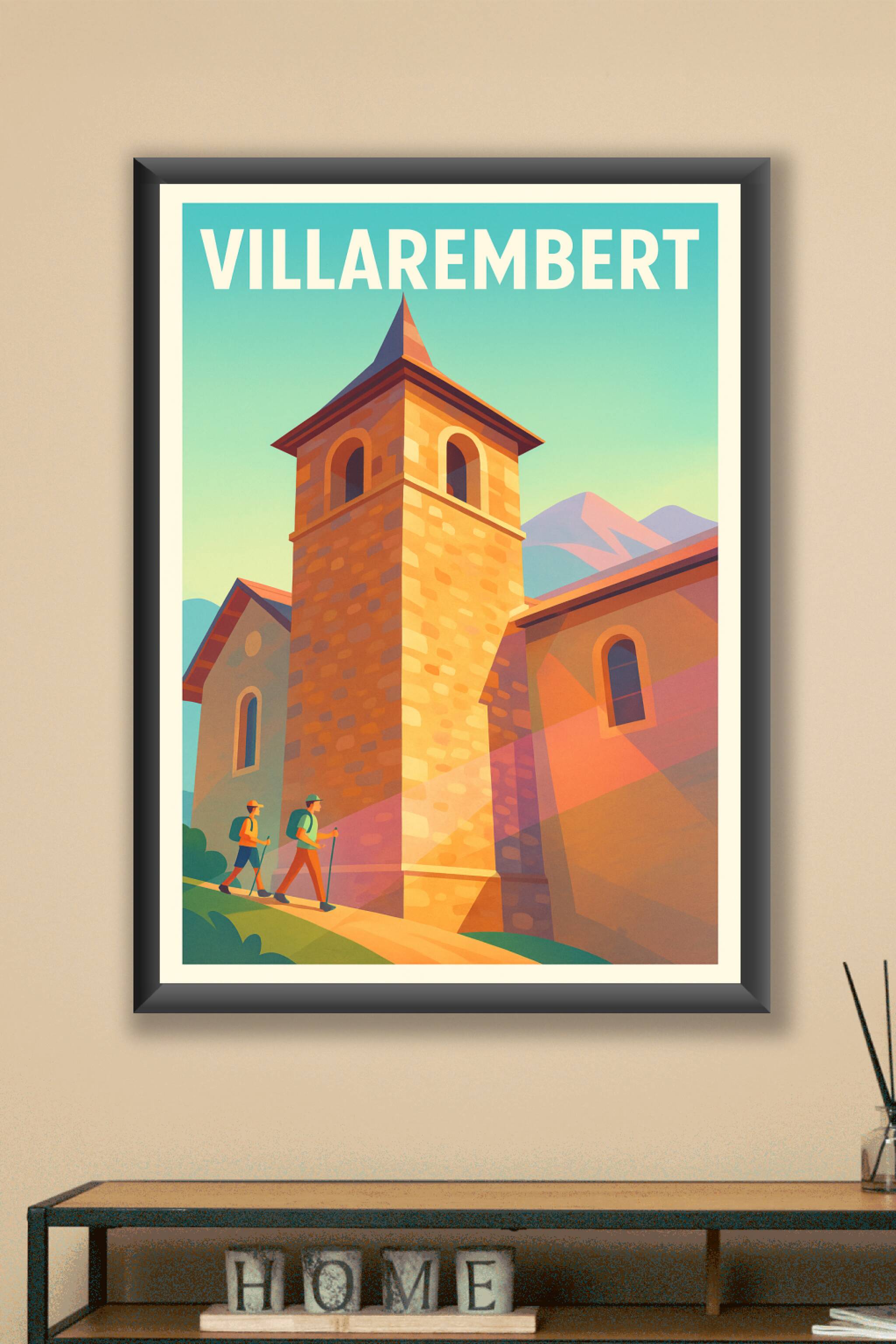 Affiche Villarembert — Une escapade au cœur des Alpes · poster d'art de Villarembert
