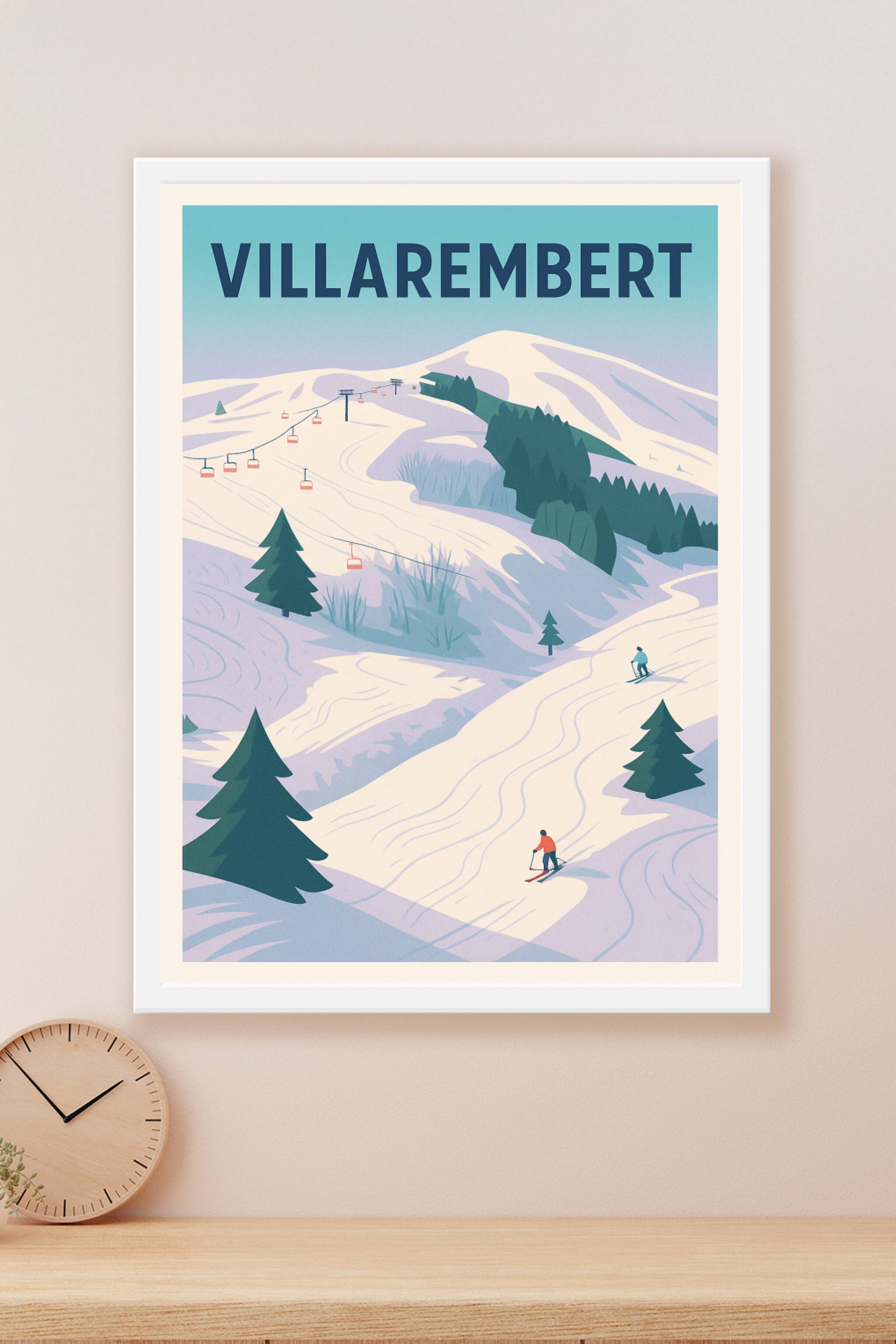 Affiche Villarembert — Évasion hivernale en montagne · poster d'art de Villarembert