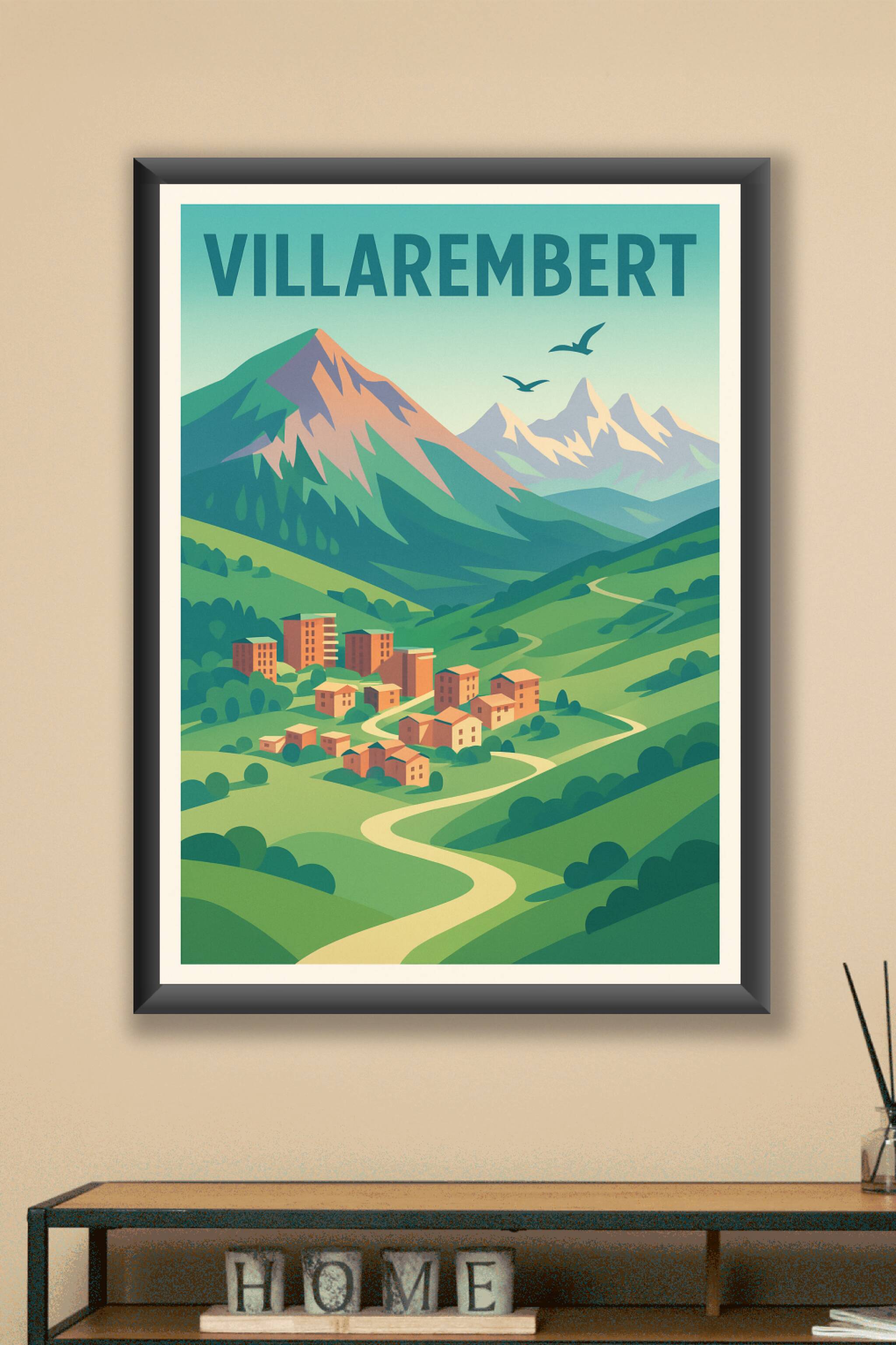 Affiche Villarembert — Évasion Montagnarde Authentique · poster d'art de Villarembert