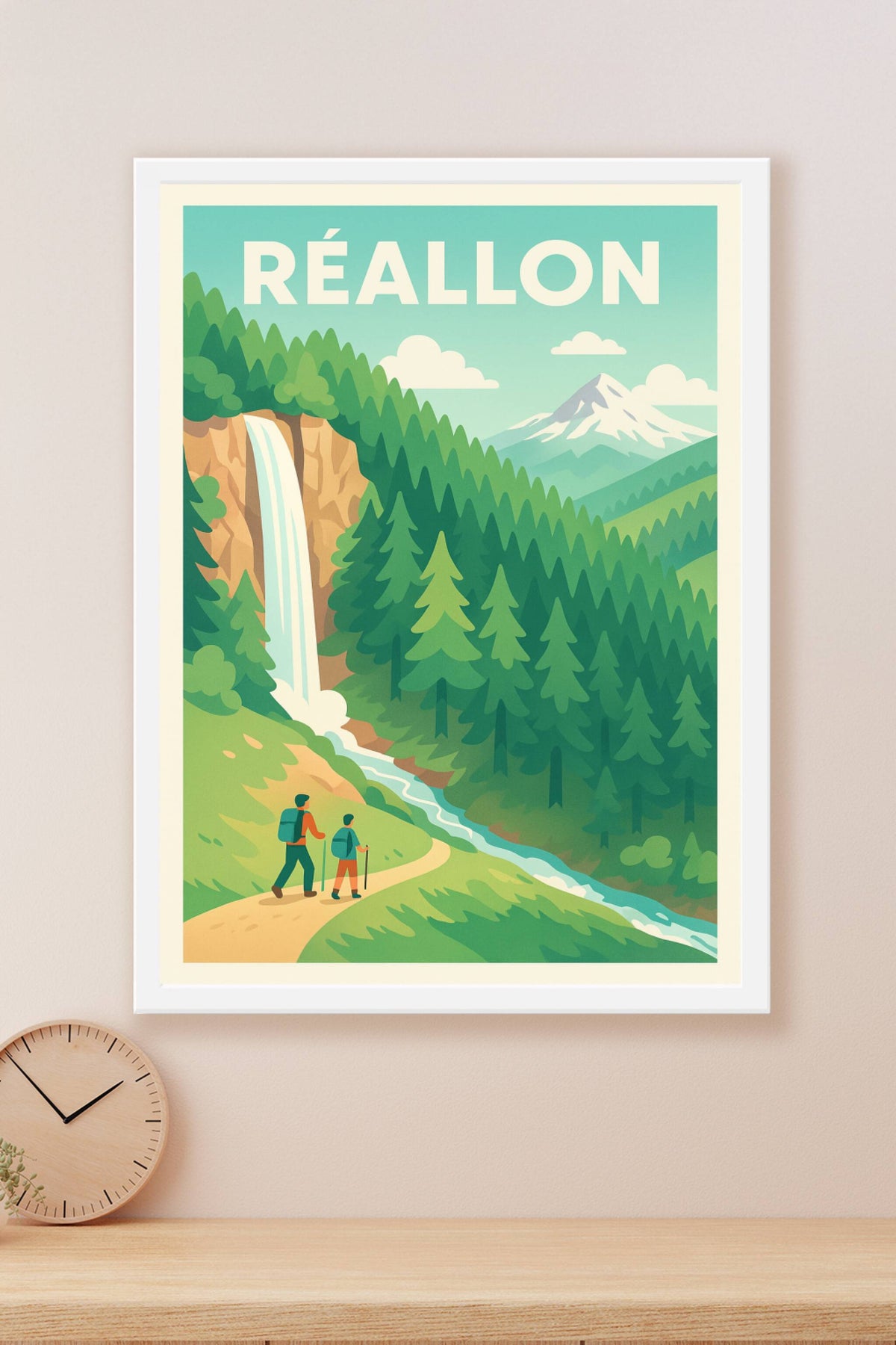 Affiche Réallon — Évasion nature au cœur des montagnes · poster d'art de Réallon