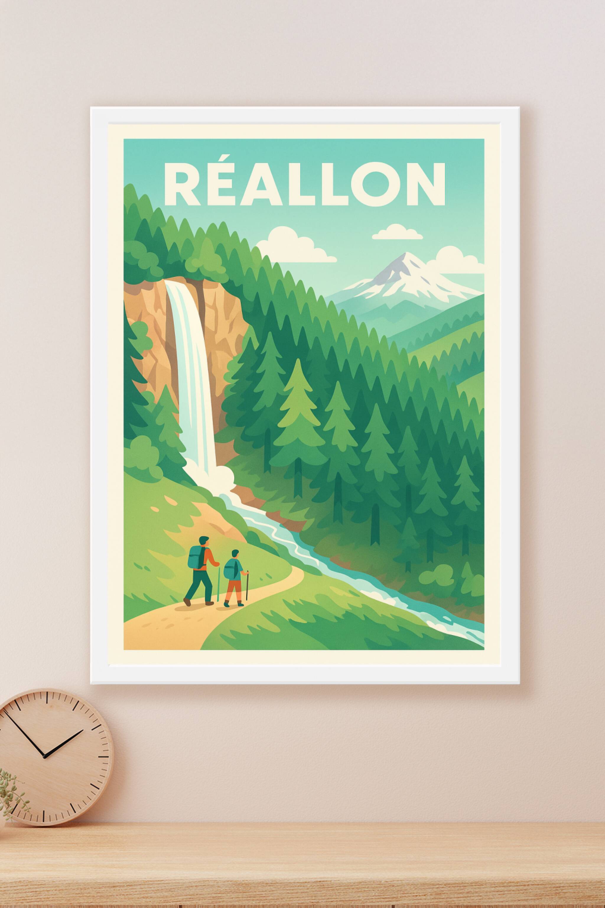 Affiche Réallon — Évasion nature au cœur des montagnes · poster d'art de Réallon