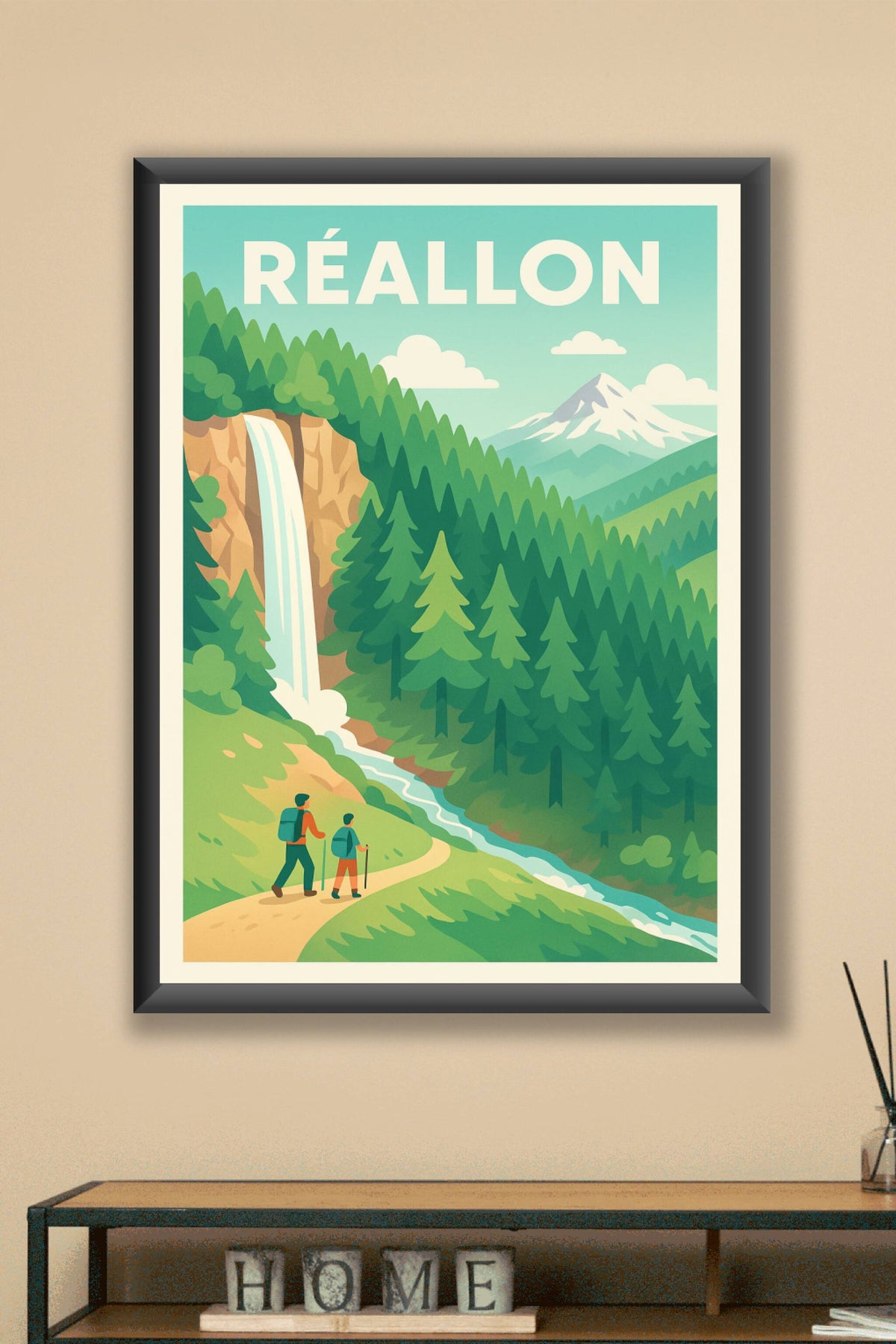 Affiche Réallon — Évasion nature au cœur des montagnes · poster d'art de Réallon