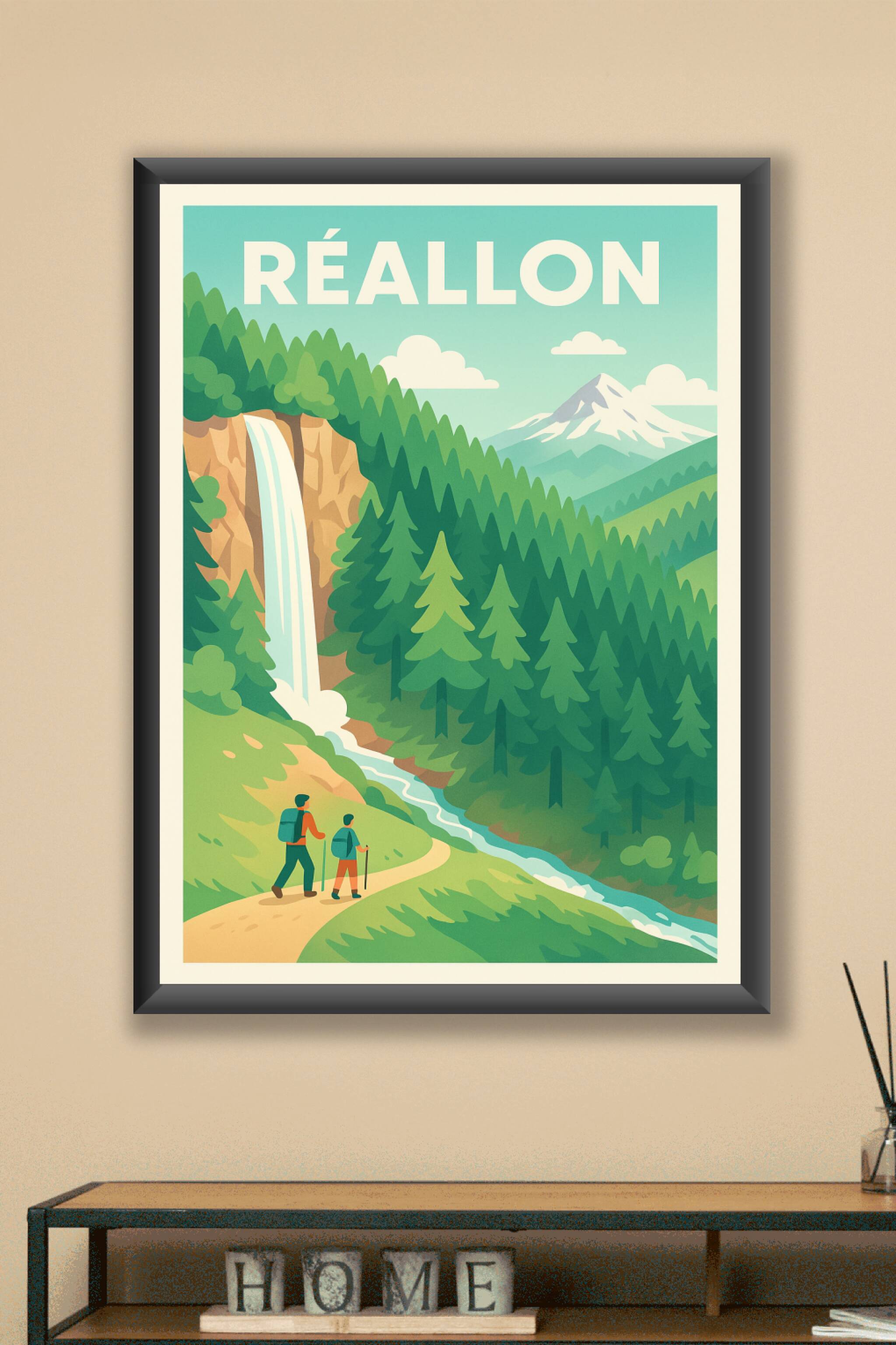 Affiche Réallon — Évasion nature au cœur des montagnes · poster d'art de Réallon