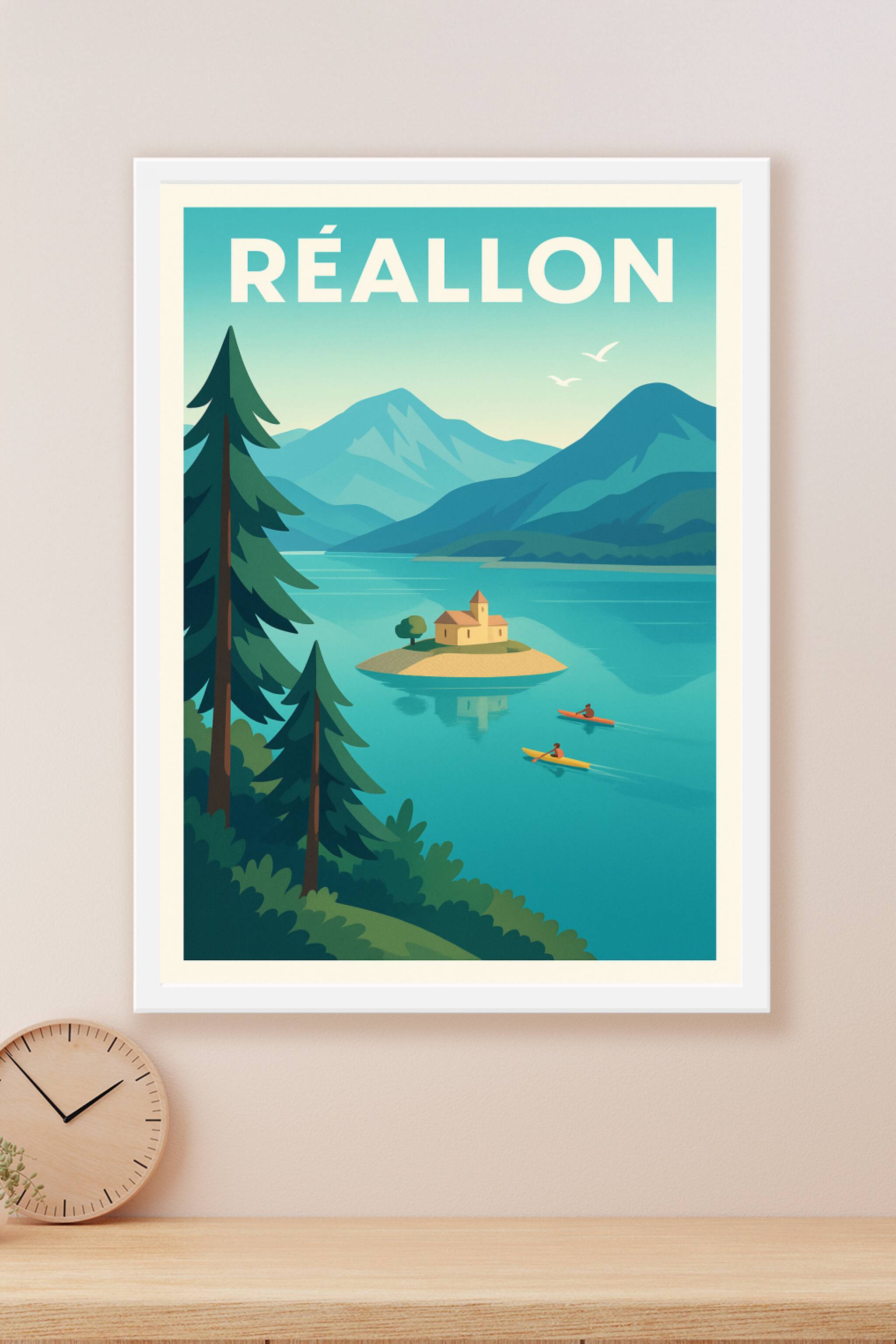 Affiche Réallon — Évasion nature au cœur des montagnes · poster d'art de Réallon