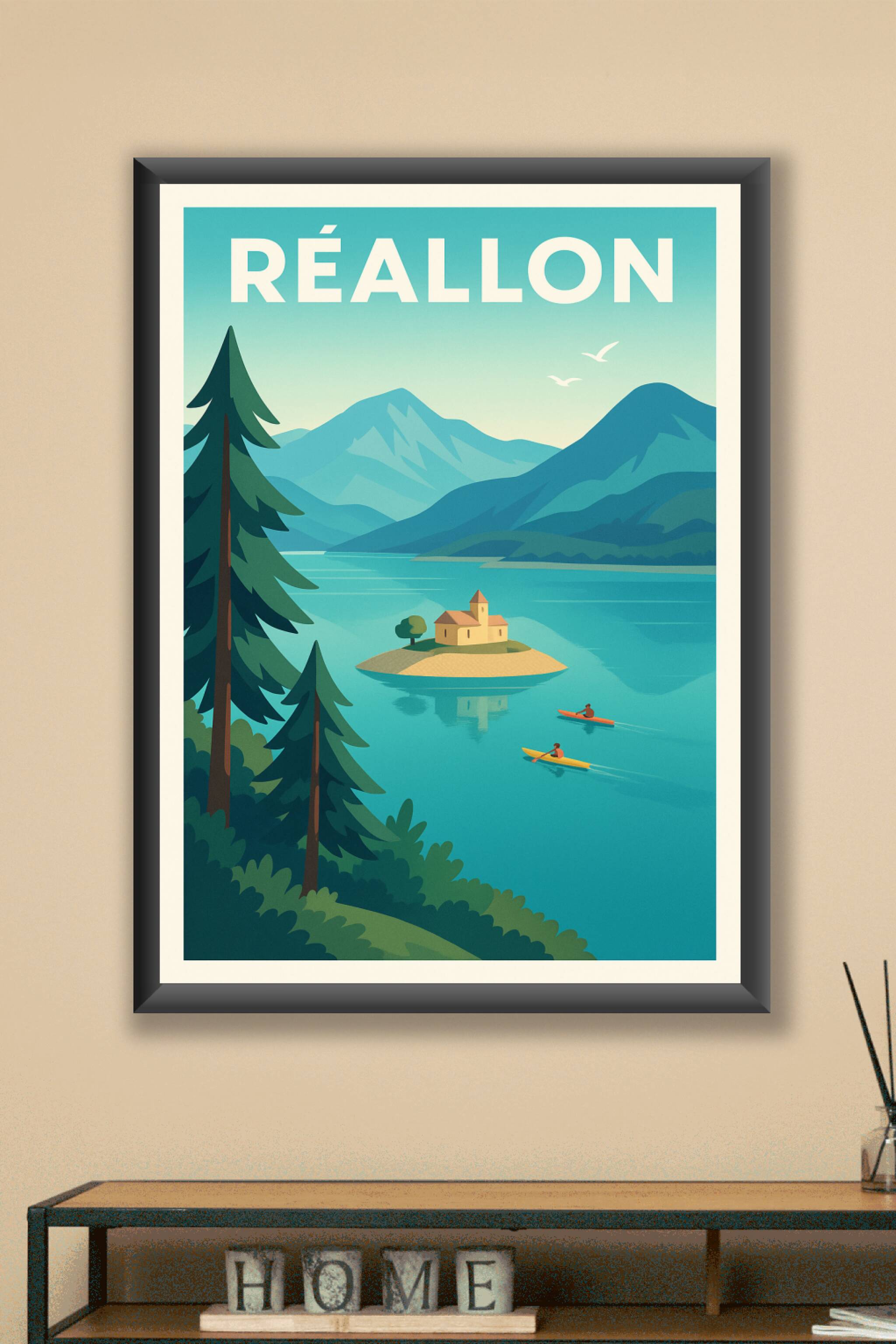 Affiche Réallon — Évasion nature au cœur des montagnes · poster d'art de Réallon