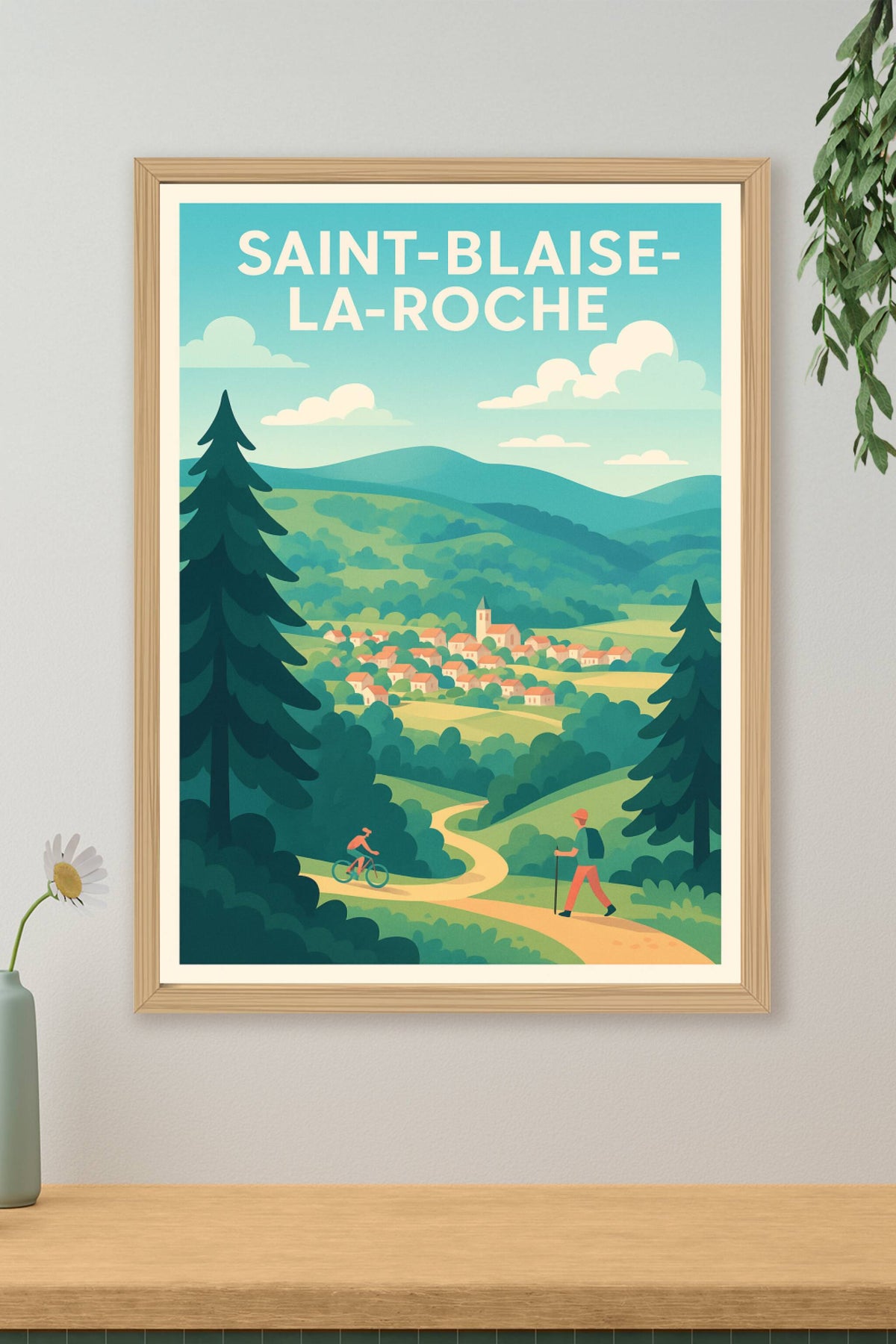 Affiche Saint-Blaise-la-Roche — Plongez au cœur de la nature alsacienne · poster d'art de Saint-Blaise-la-Roche