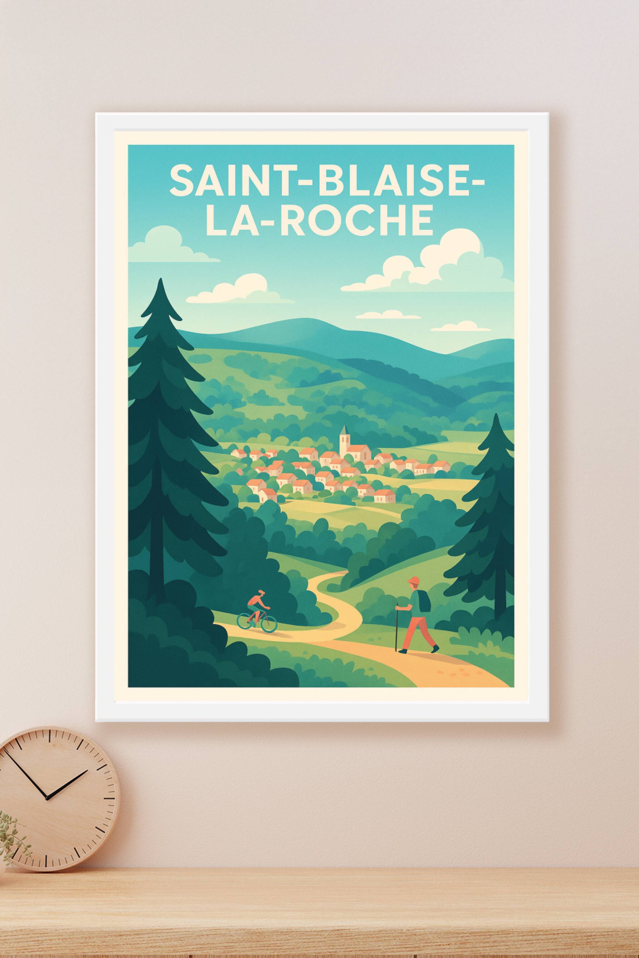 Affiche Saint-Blaise-la-Roche — Plongez au cœur de la nature alsacienne · poster d'art de Saint-Blaise-la-Roche