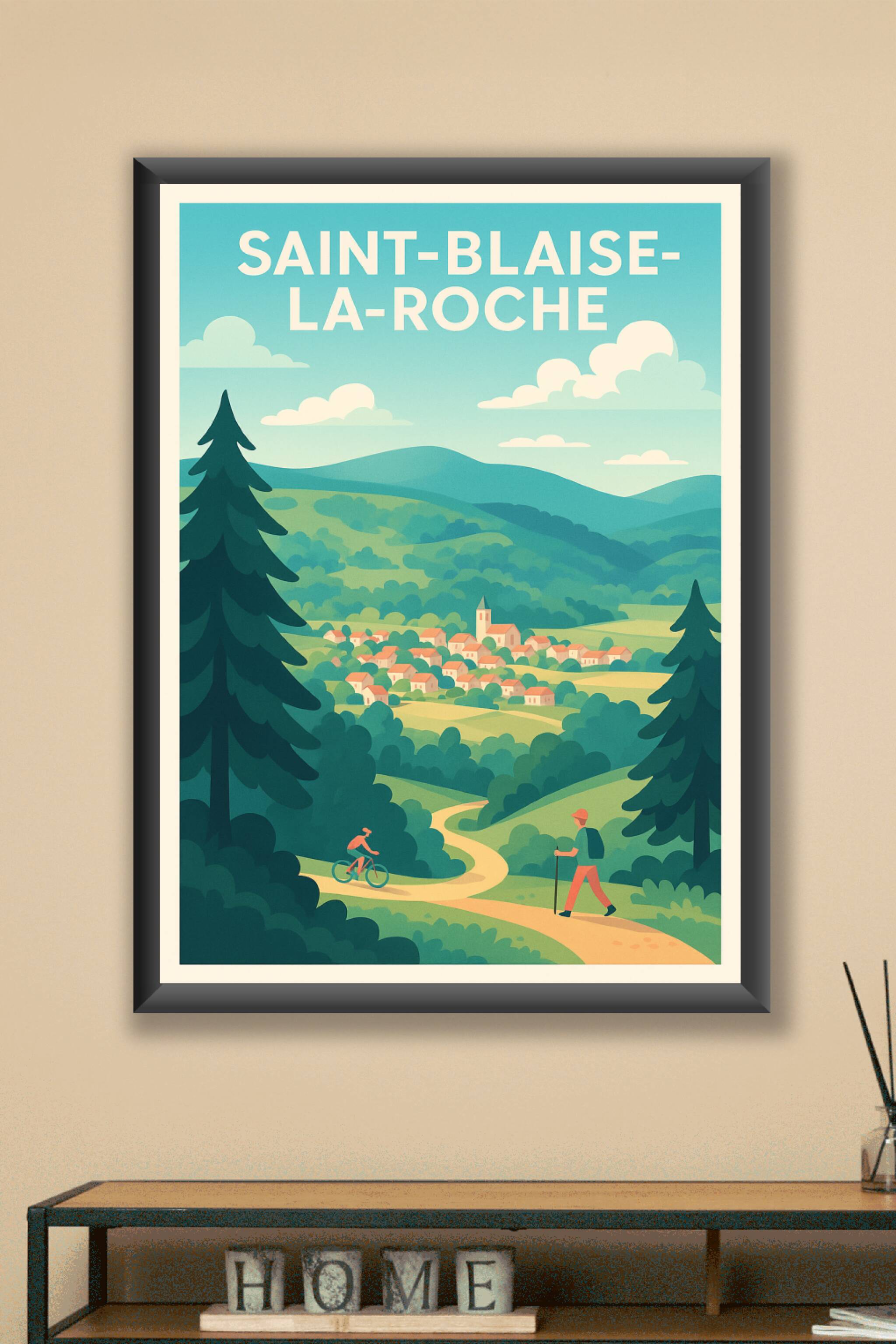 Affiche Saint-Blaise-la-Roche — Plongez au cœur de la nature alsacienne · poster d'art de Saint-Blaise-la-Roche