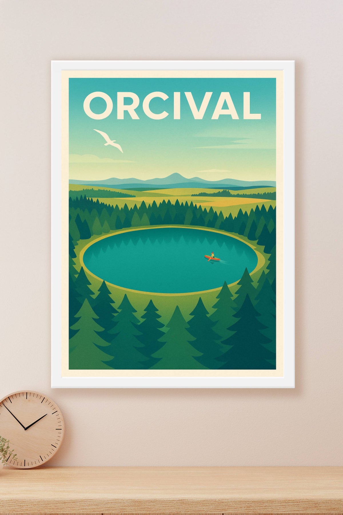 Affiche Orcival — L'Évasion Nature au Lac Circulaire · poster d'art de Orcival