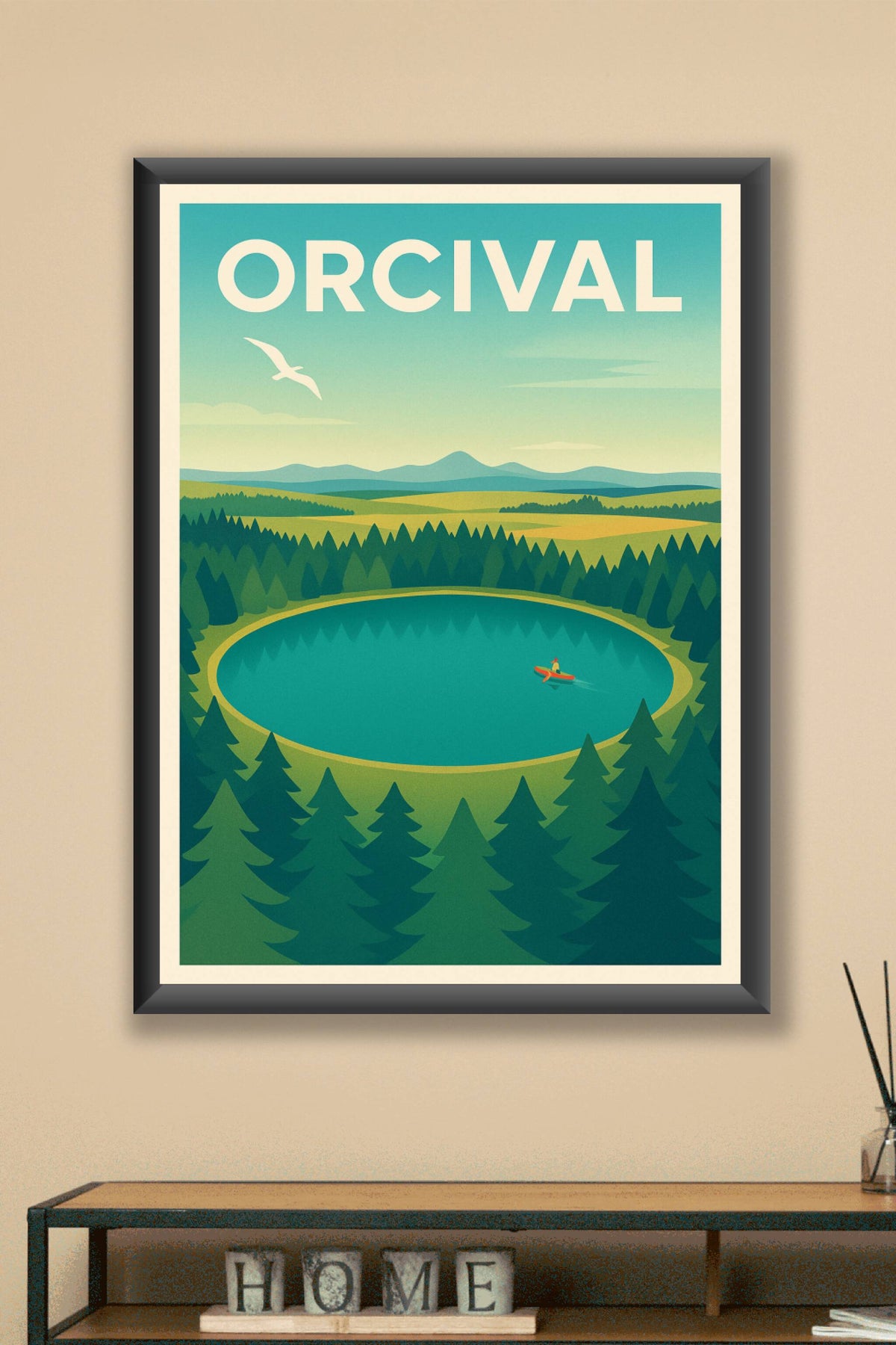 Affiche Orcival — L'Évasion Nature au Lac Circulaire · poster d'art de Orcival