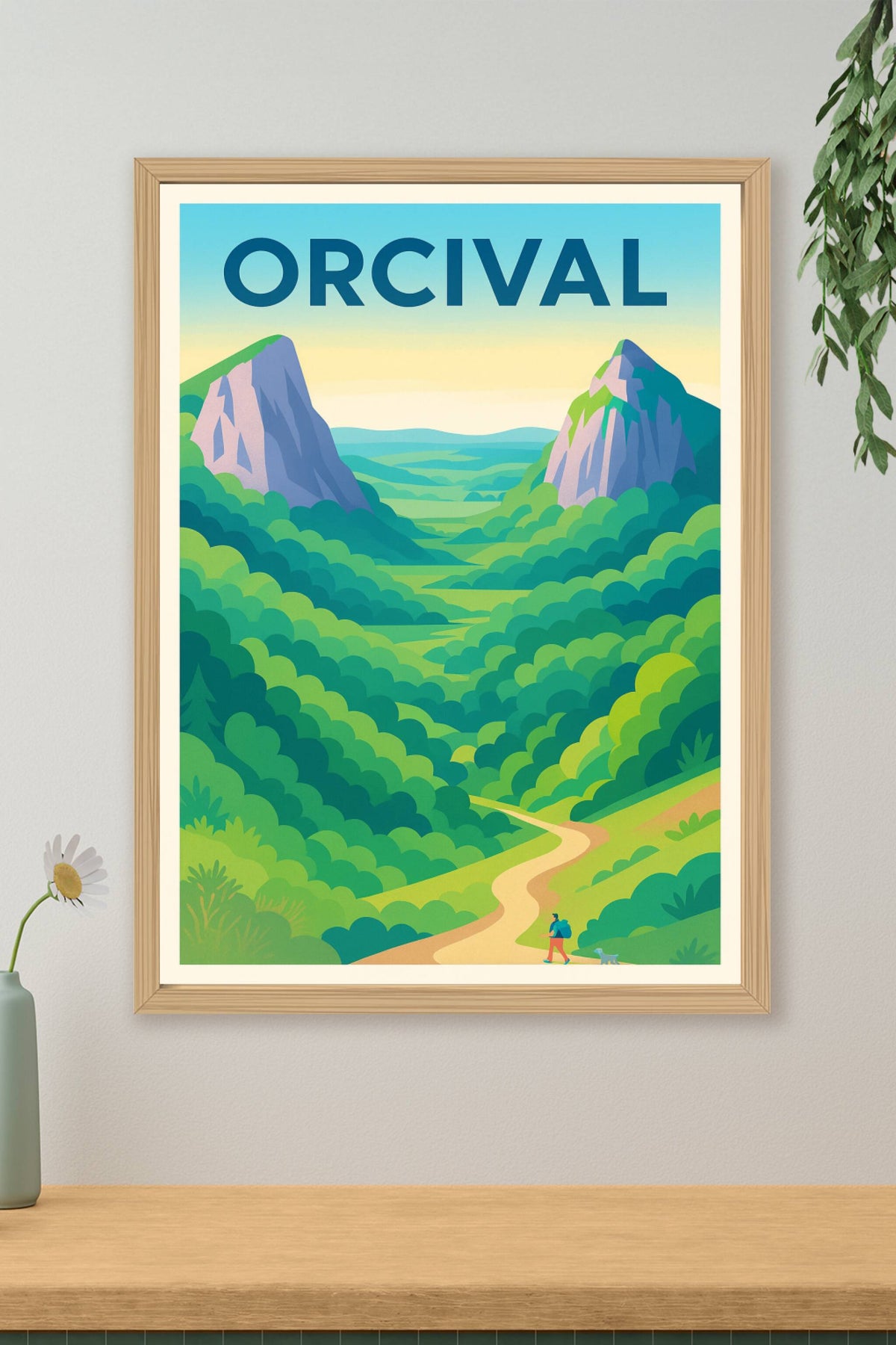 Affiche Orcival — Évasion Nature au Cœur des Montagnes · poster d'art de Orcival