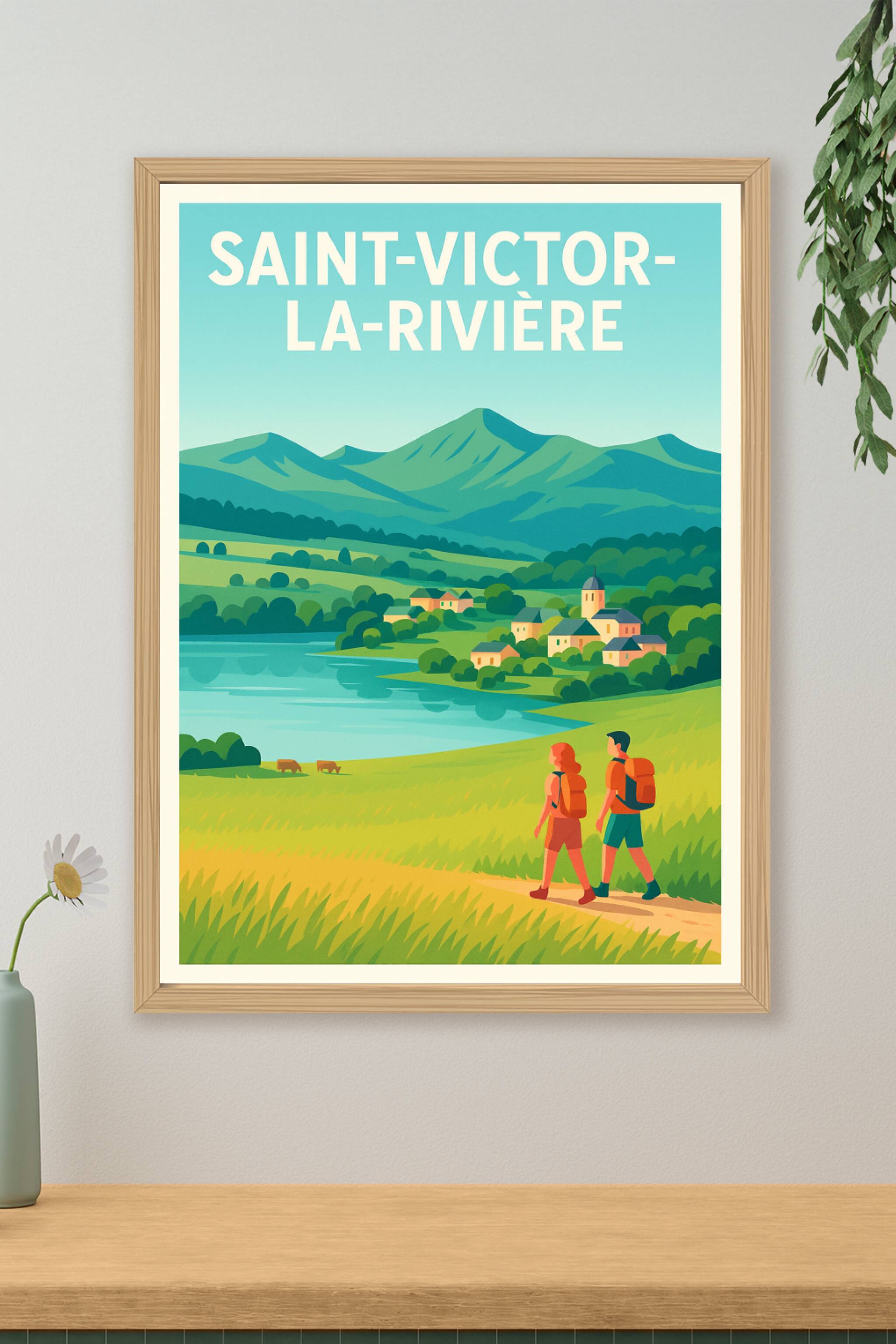 Affiche de Saint-Victor-la-Rivière - Échappée nature au cœur des paysages volcaniques