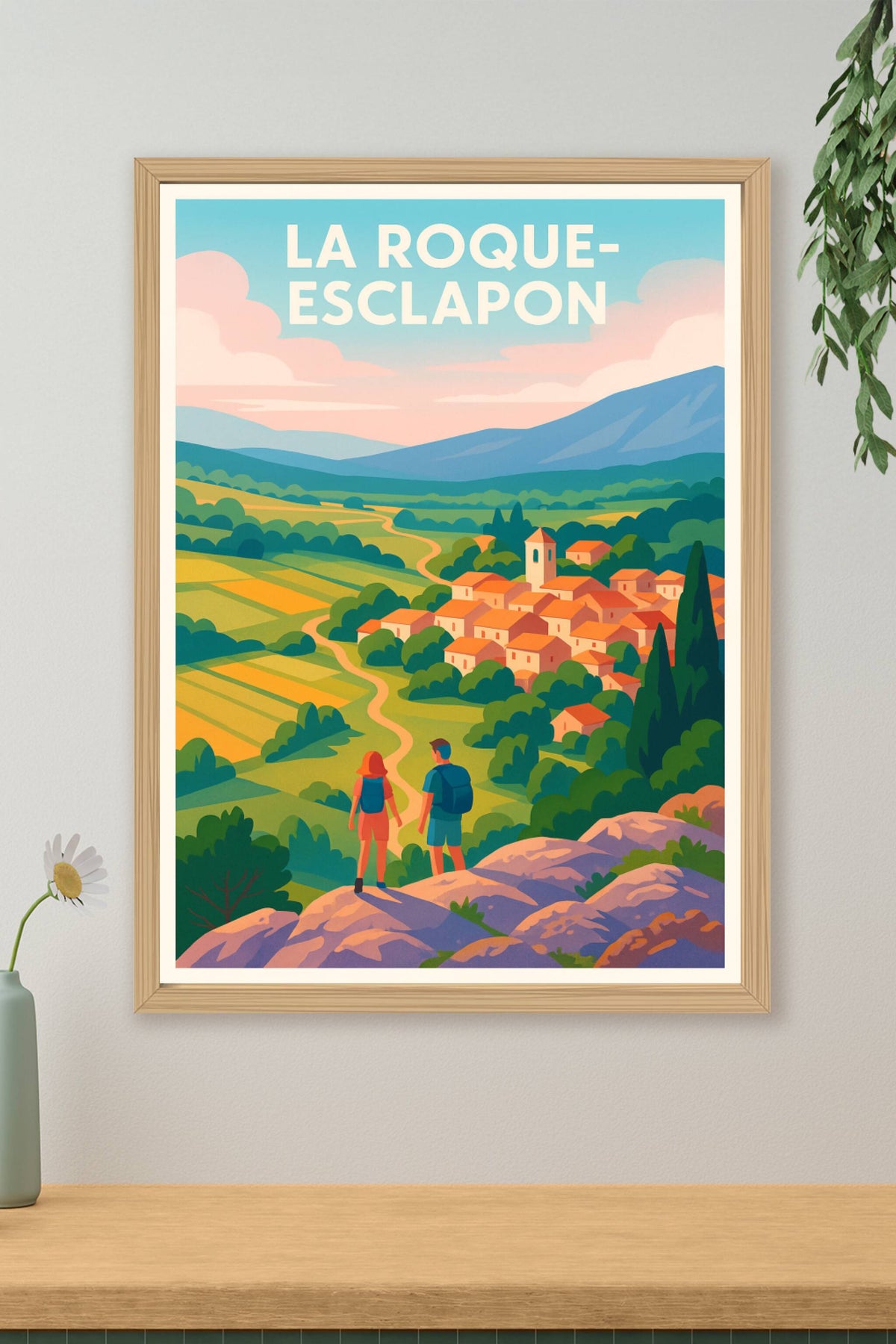 Affiche La Roque-Esclapon — Panorama Provençal Authentique · poster d'art de La Roque-Esclapon