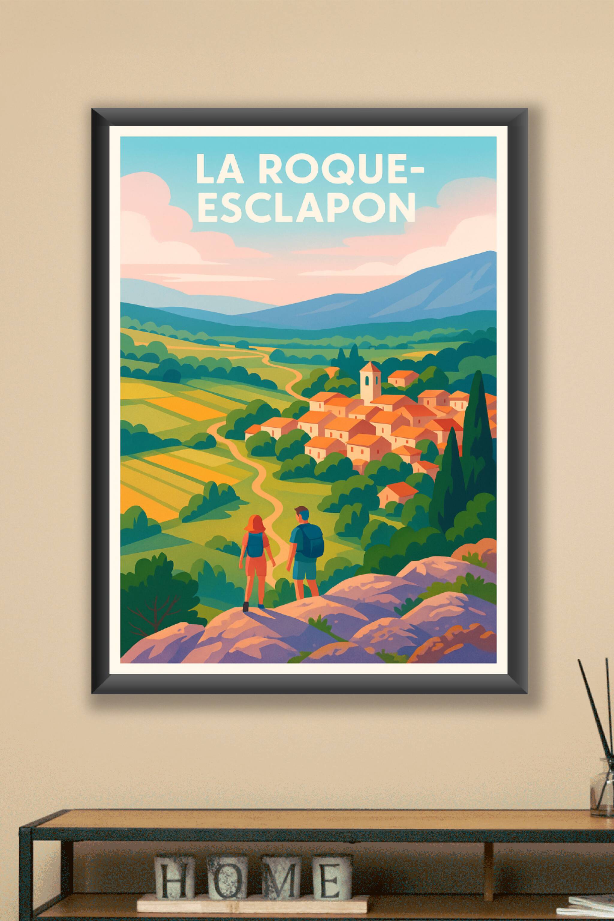 Affiche La Roque-Esclapon — Panorama Provençal Authentique · poster d'art de La Roque-Esclapon