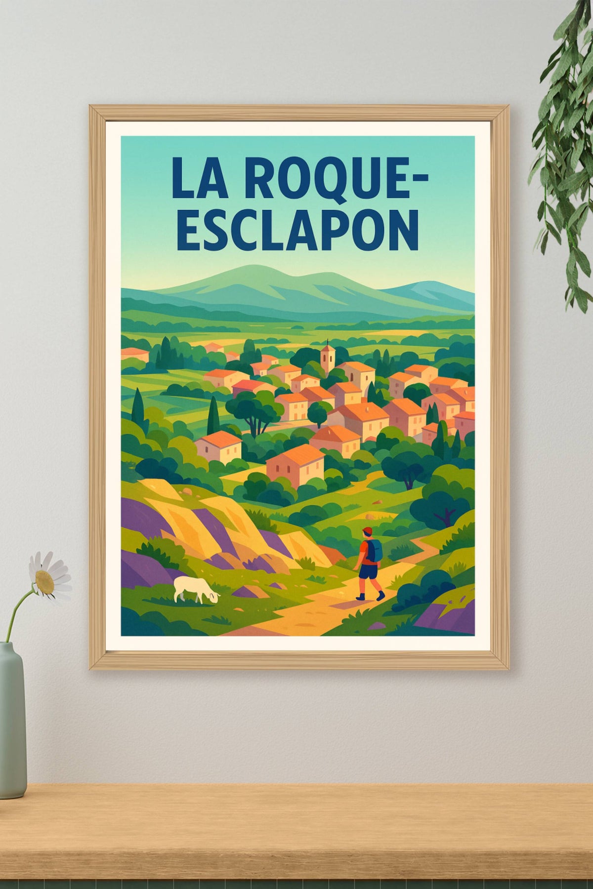 Affiche La Roque-Esclapon — Escapade champêtre au cœur de la nature · poster d'art de La Roque-Esclapon