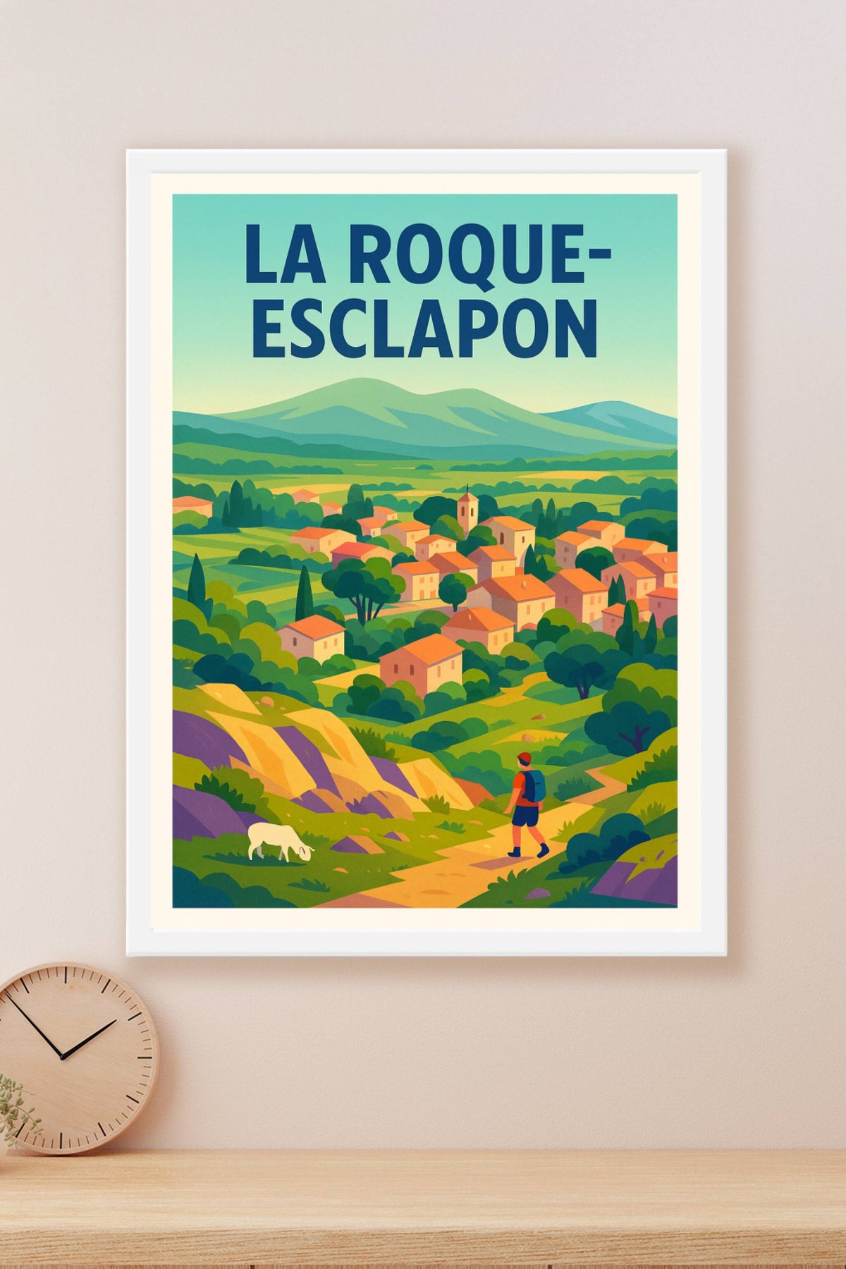 Affiche La Roque-Esclapon — Escapade champêtre au cœur de la nature · poster d'art de La Roque-Esclapon