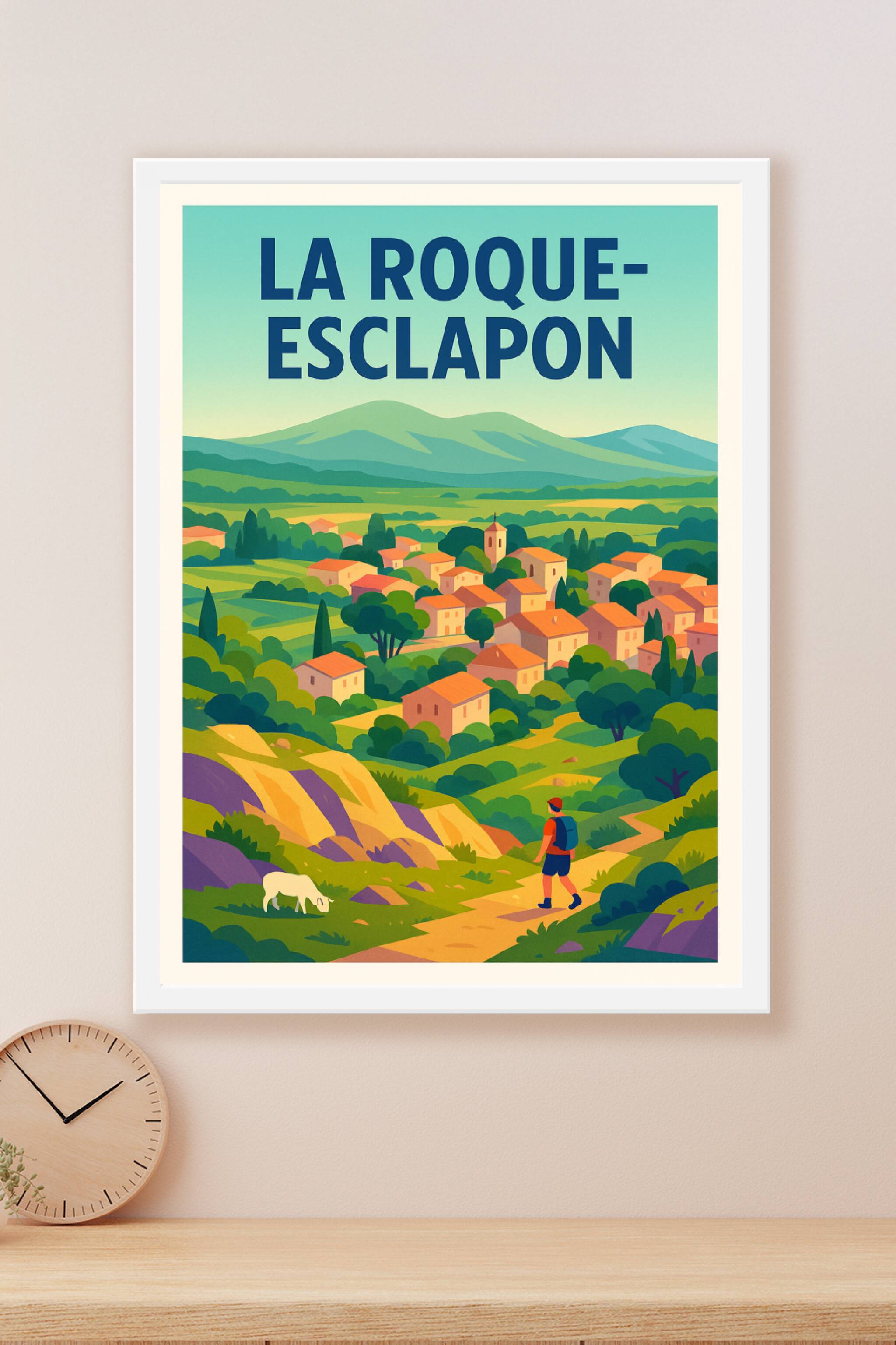 Affiche La Roque-Esclapon — Escapade champêtre au cœur de la nature · poster d'art de La Roque-Esclapon