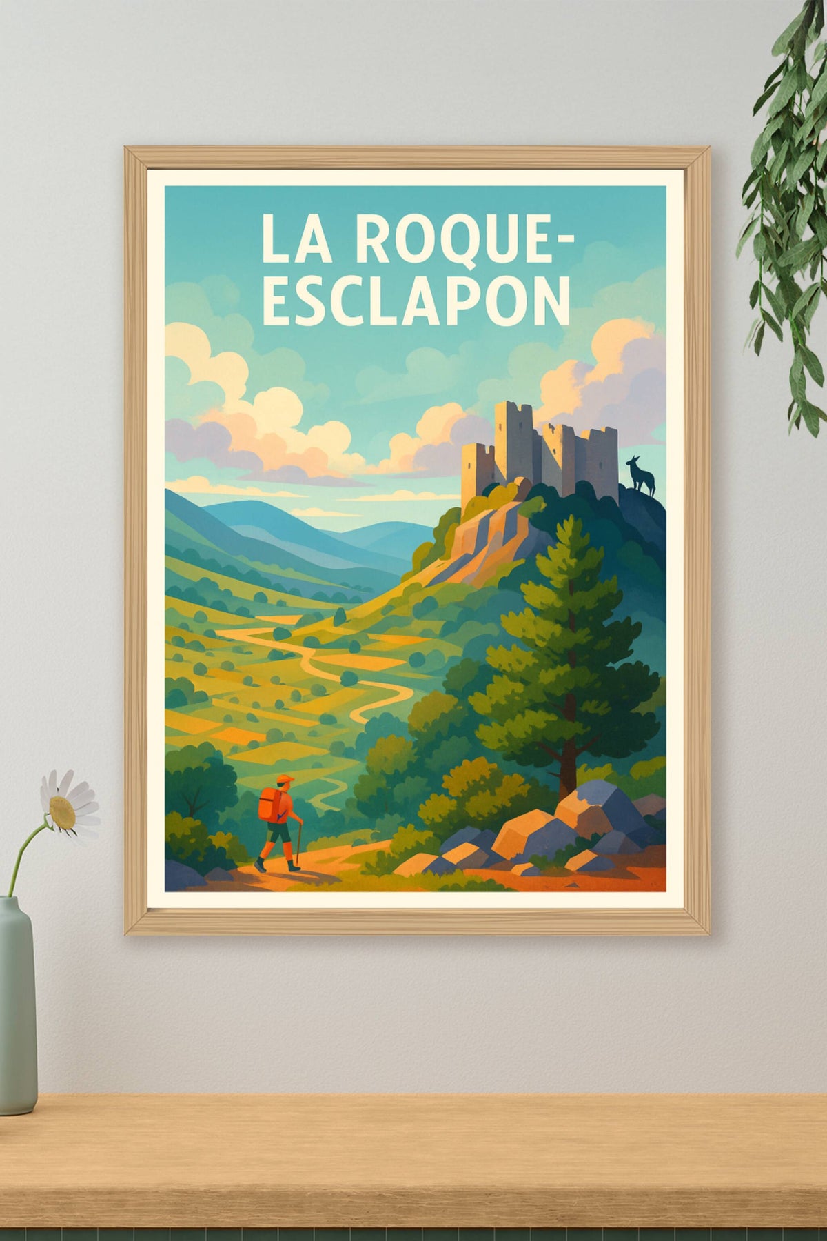Affiche La Roque-Esclapon — Escapade au cœur de la nature provençale · poster d'art de La Roque-Esclapon