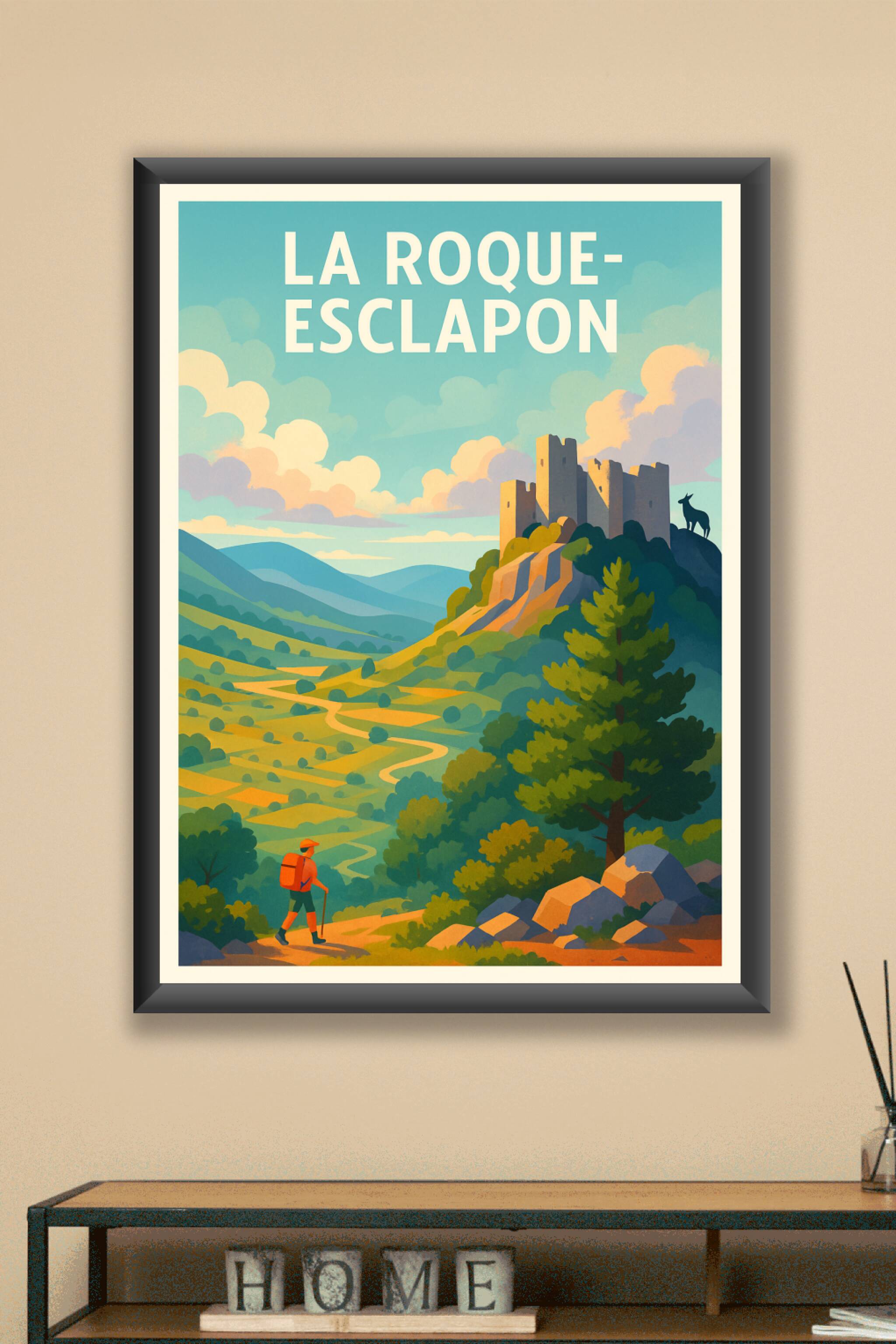 Affiche La Roque-Esclapon — Escapade au cœur de la nature provençale · poster d'art de La Roque-Esclapon