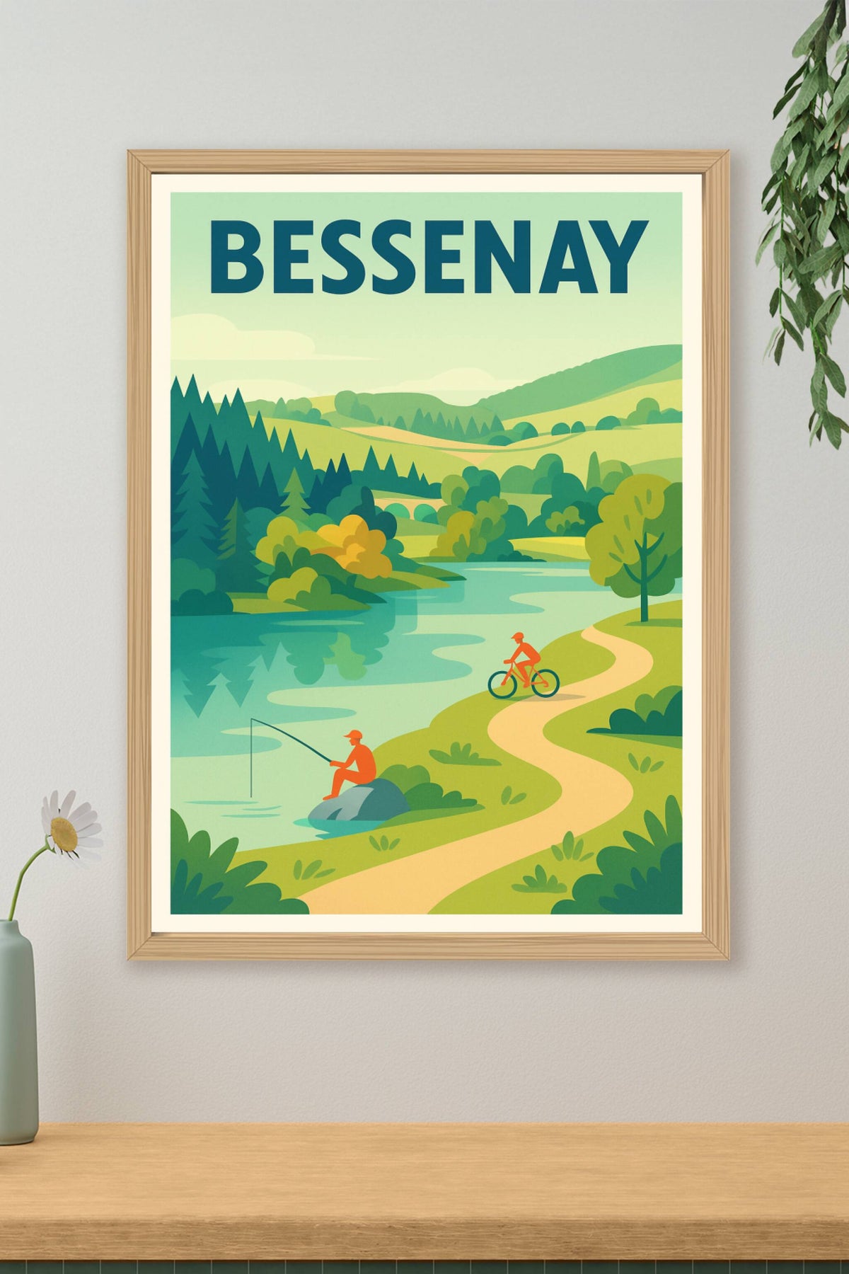 Affiche Bessenay — Échappée verte et balades paisibles · poster d'art de Bessenay