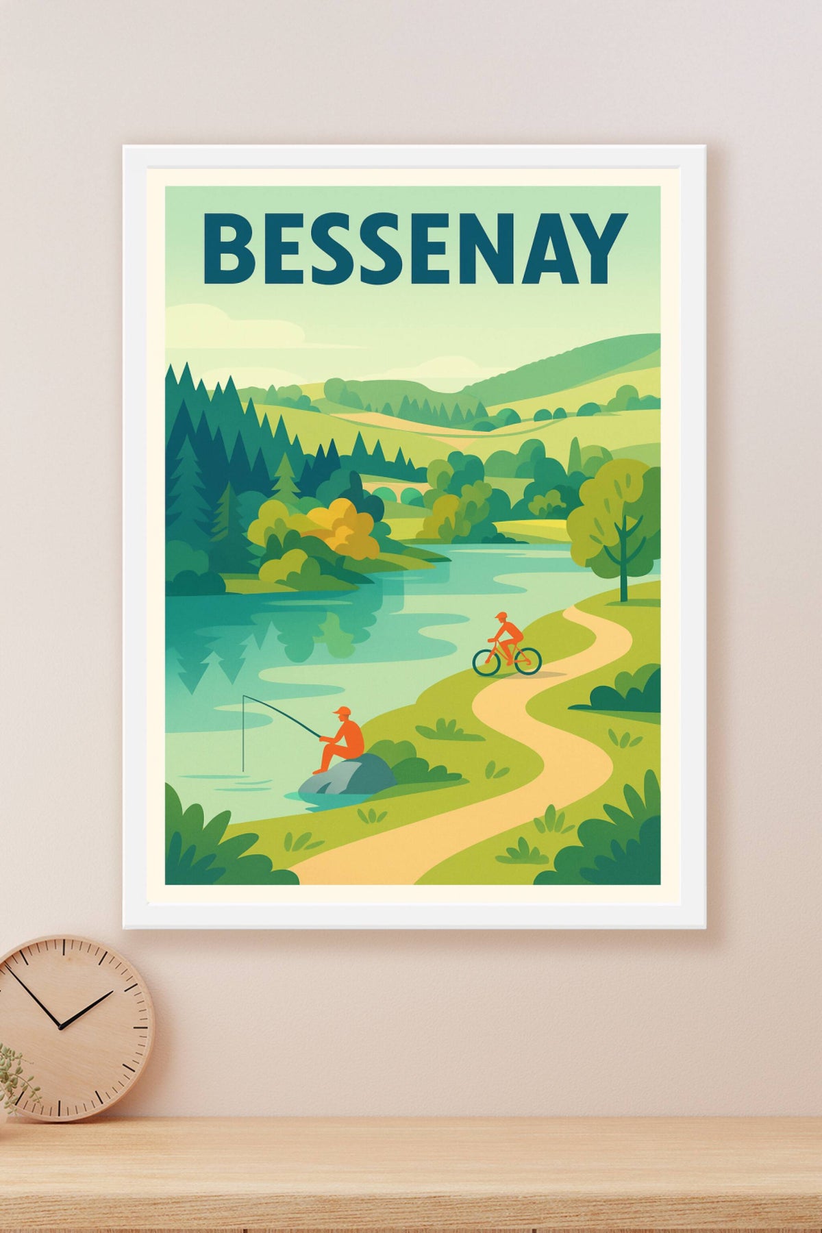 Affiche Bessenay — Échappée verte et balades paisibles · poster d'art de Bessenay